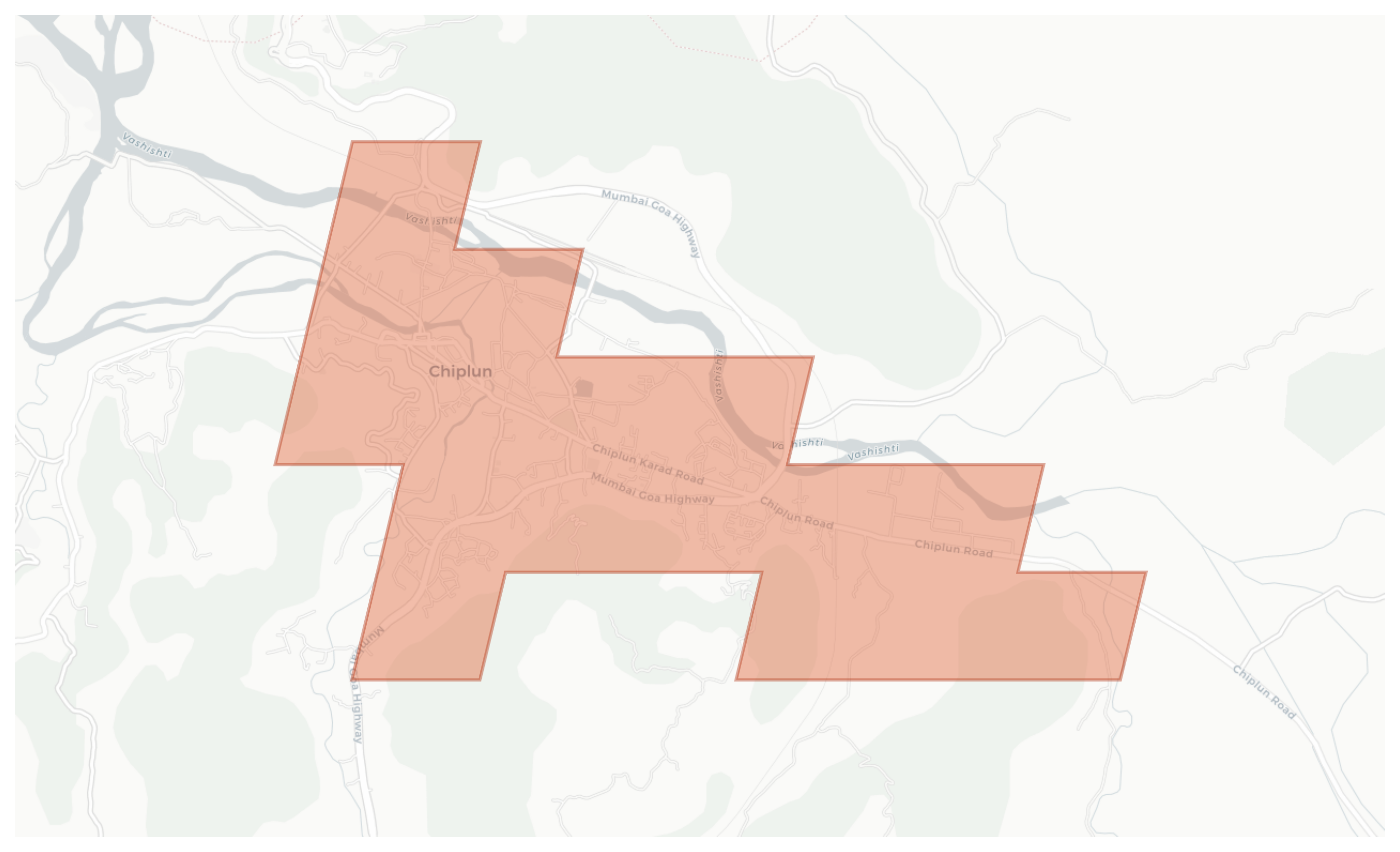 Chiplun geographic map
