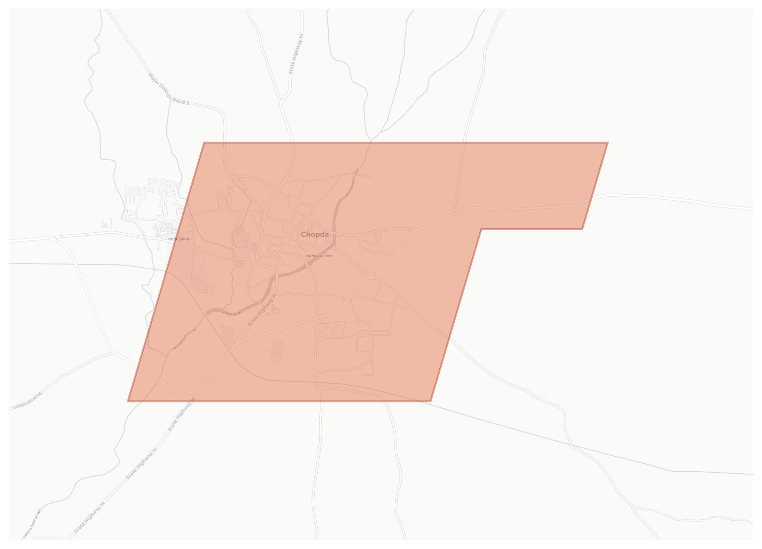 Chopda geographic map