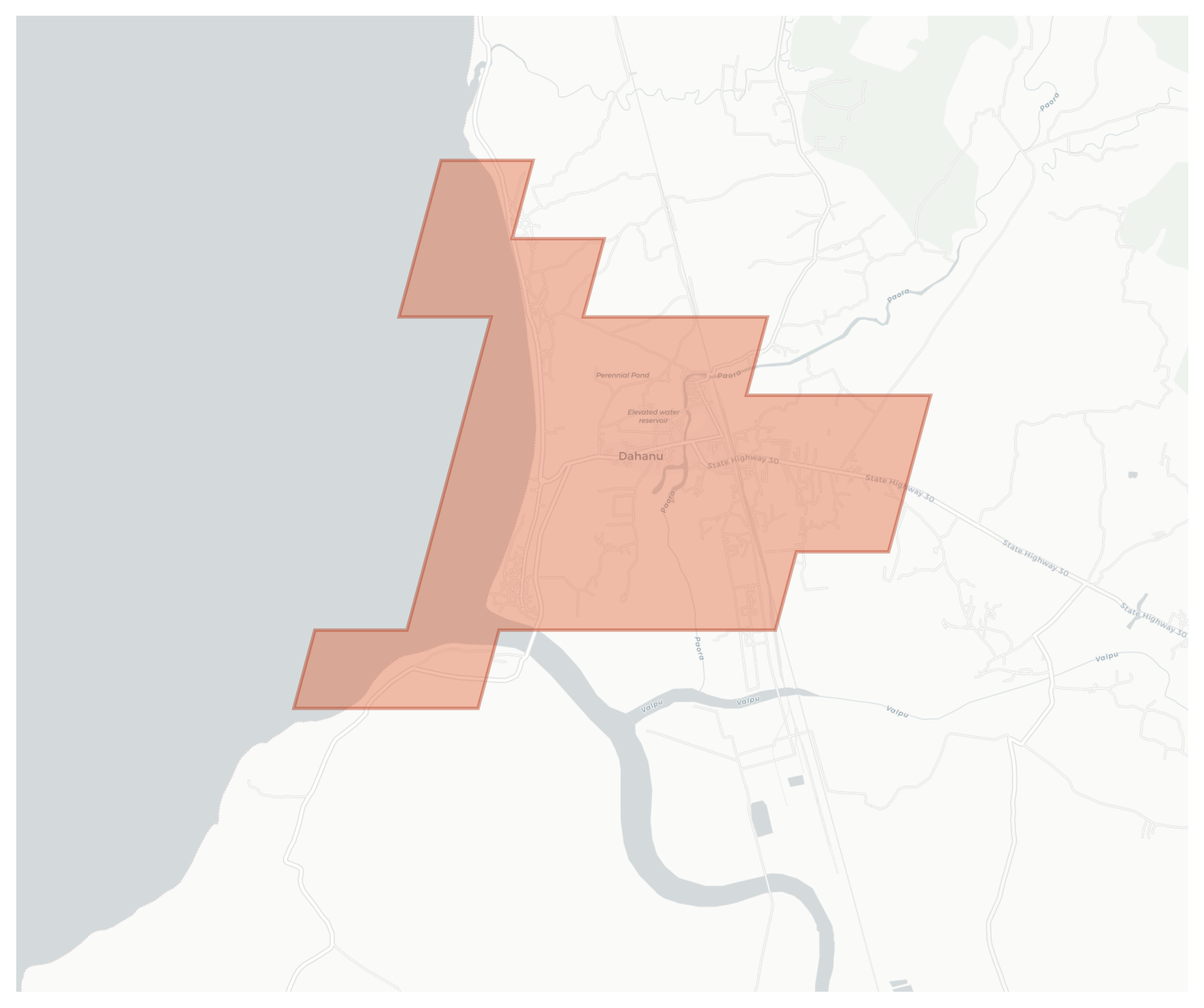 Dahanu geographic map