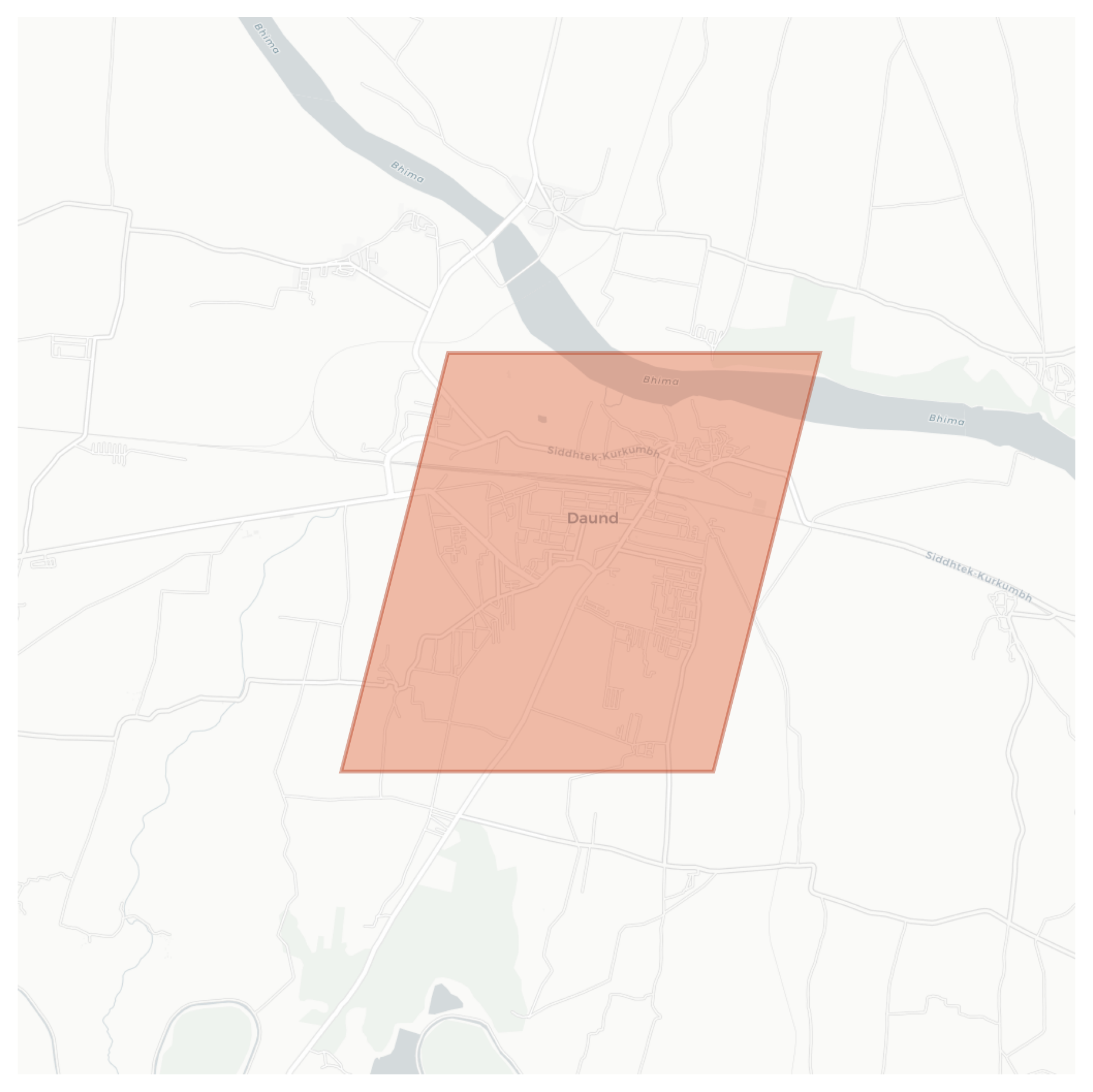 Daund geographic map