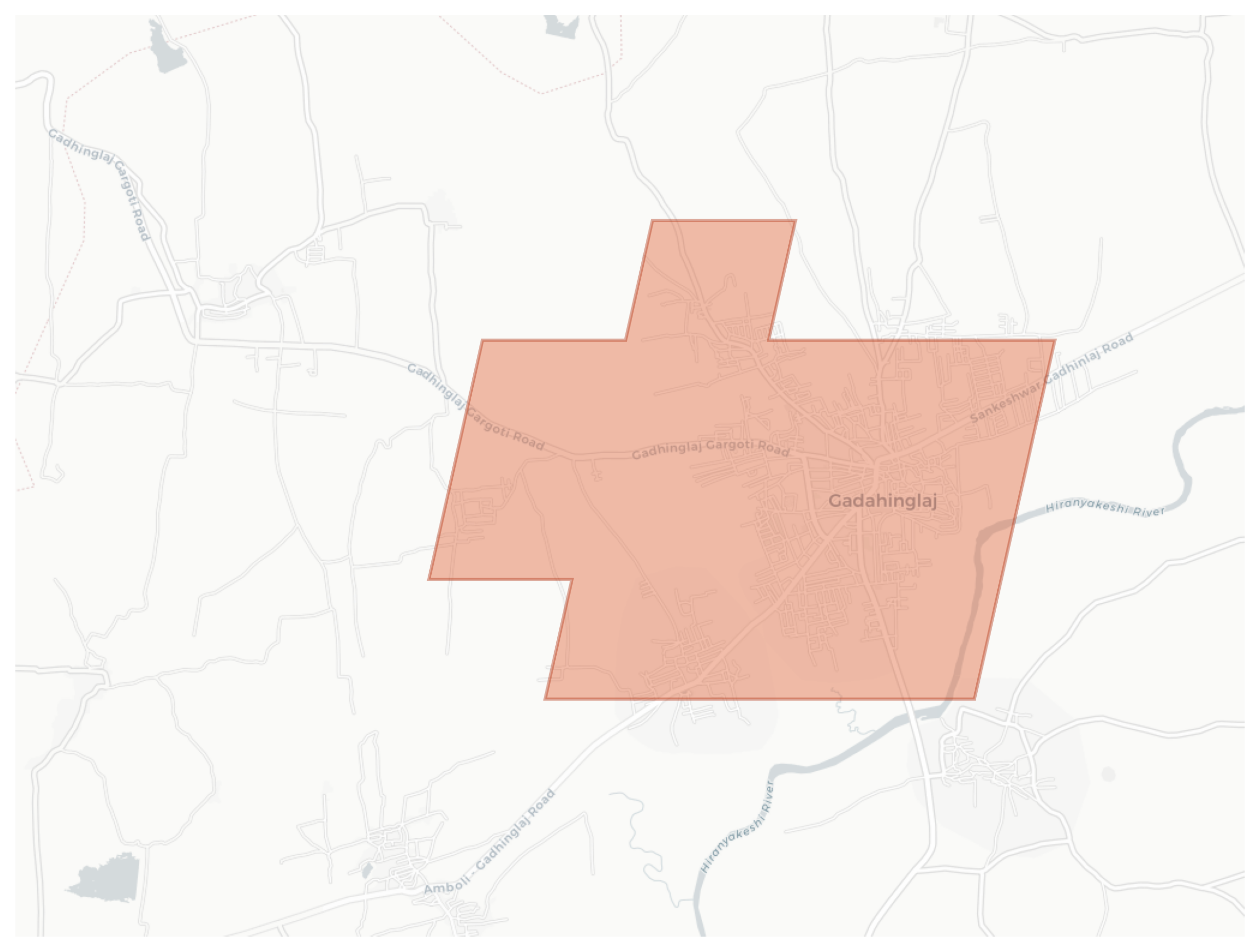 Gadahinglaj geographic map
