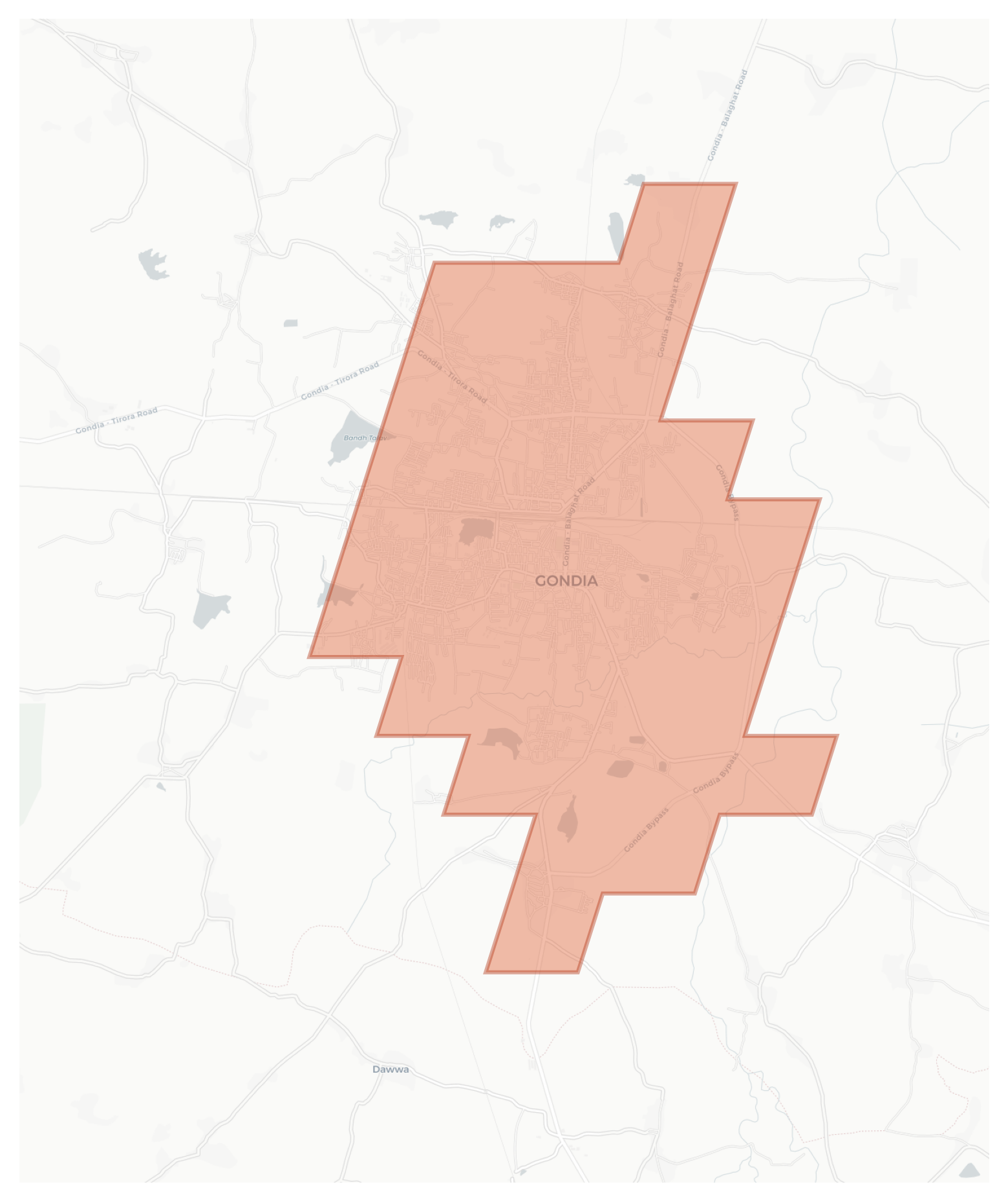 Gondia geographic map