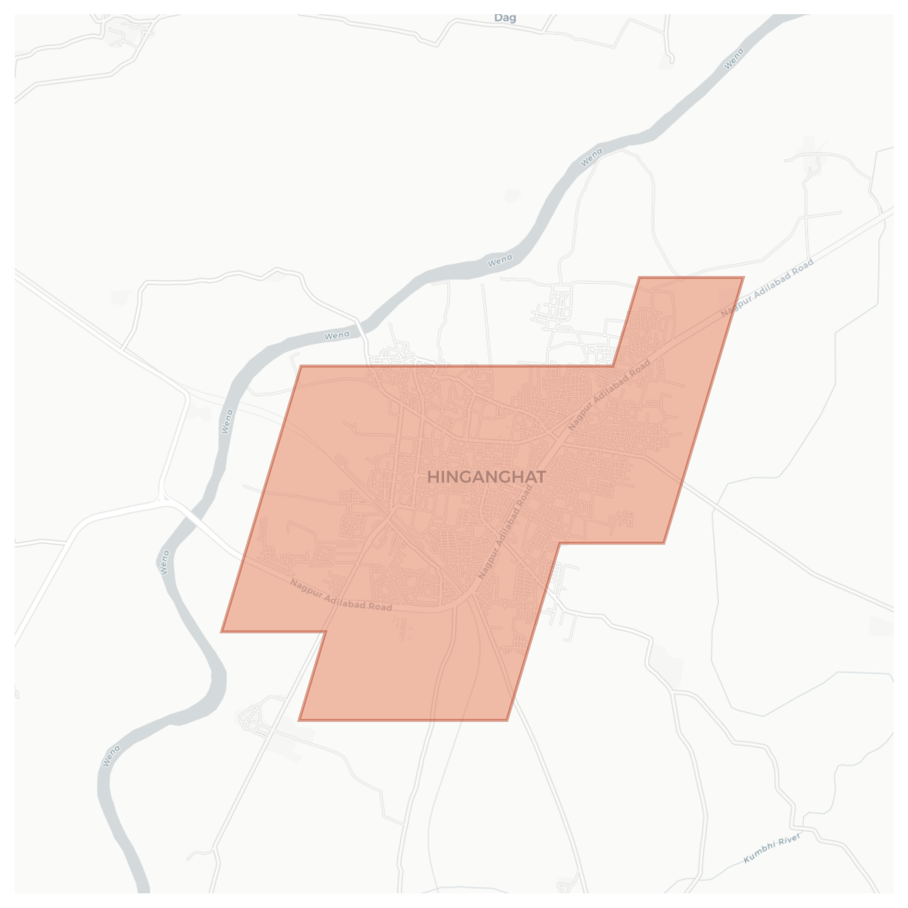 Hinganghat geographic map