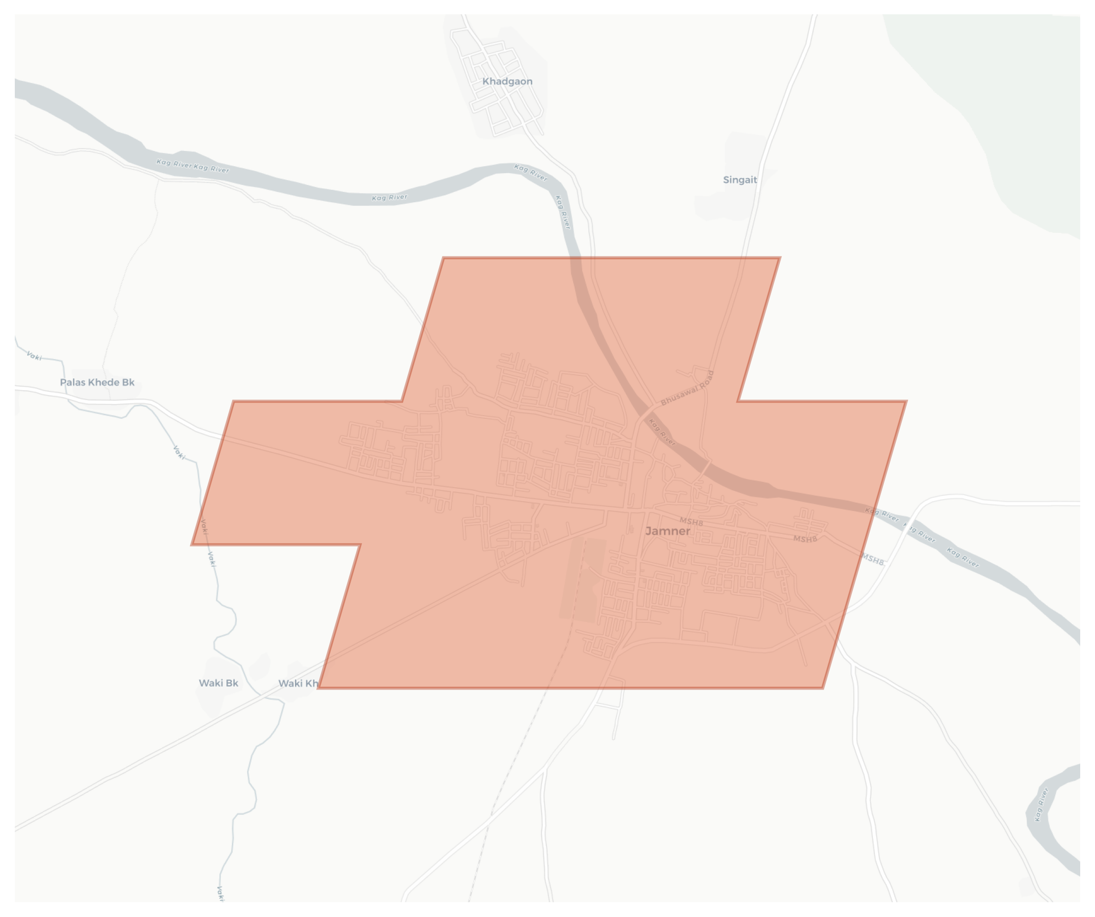 Jamner geographic map