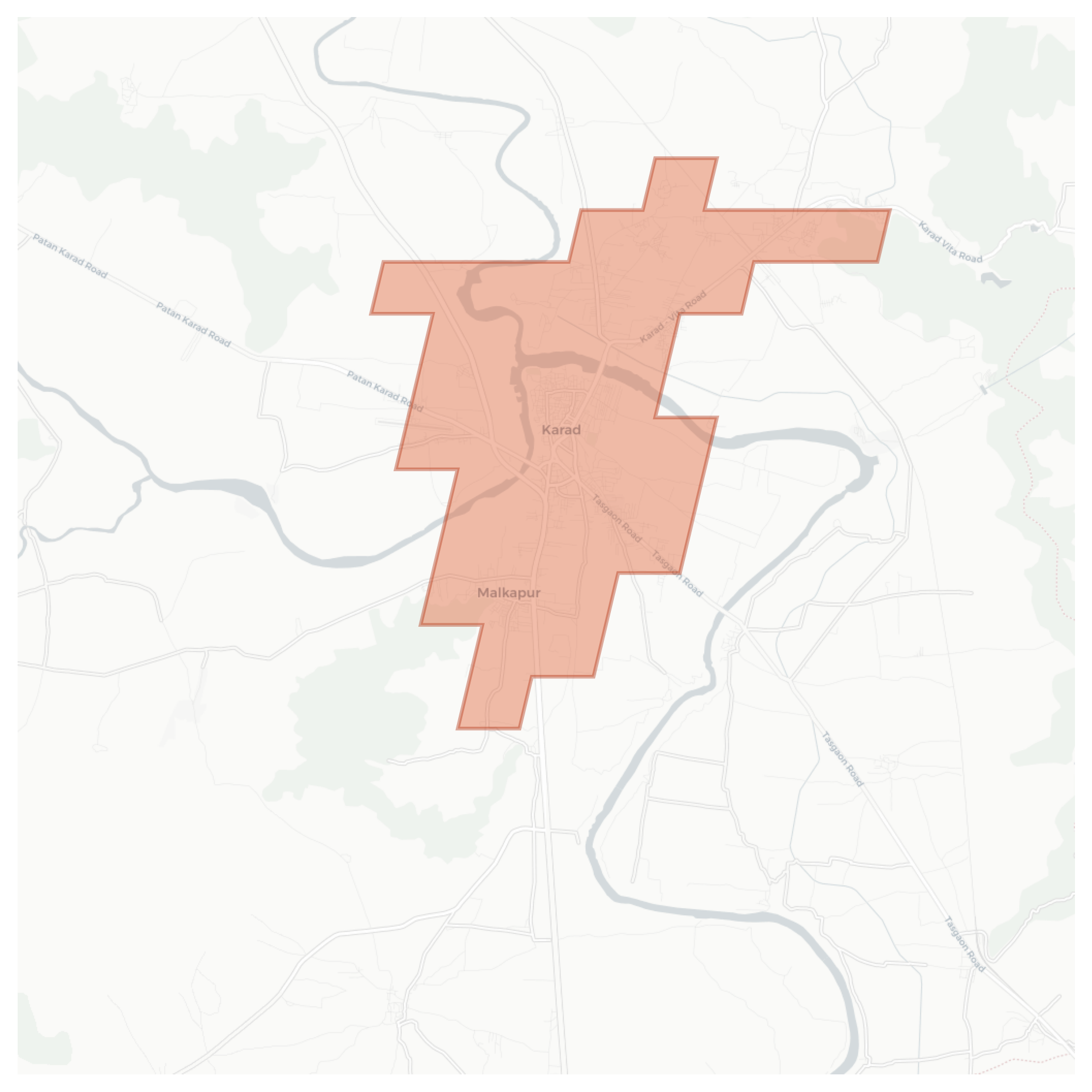 Karad geographic map