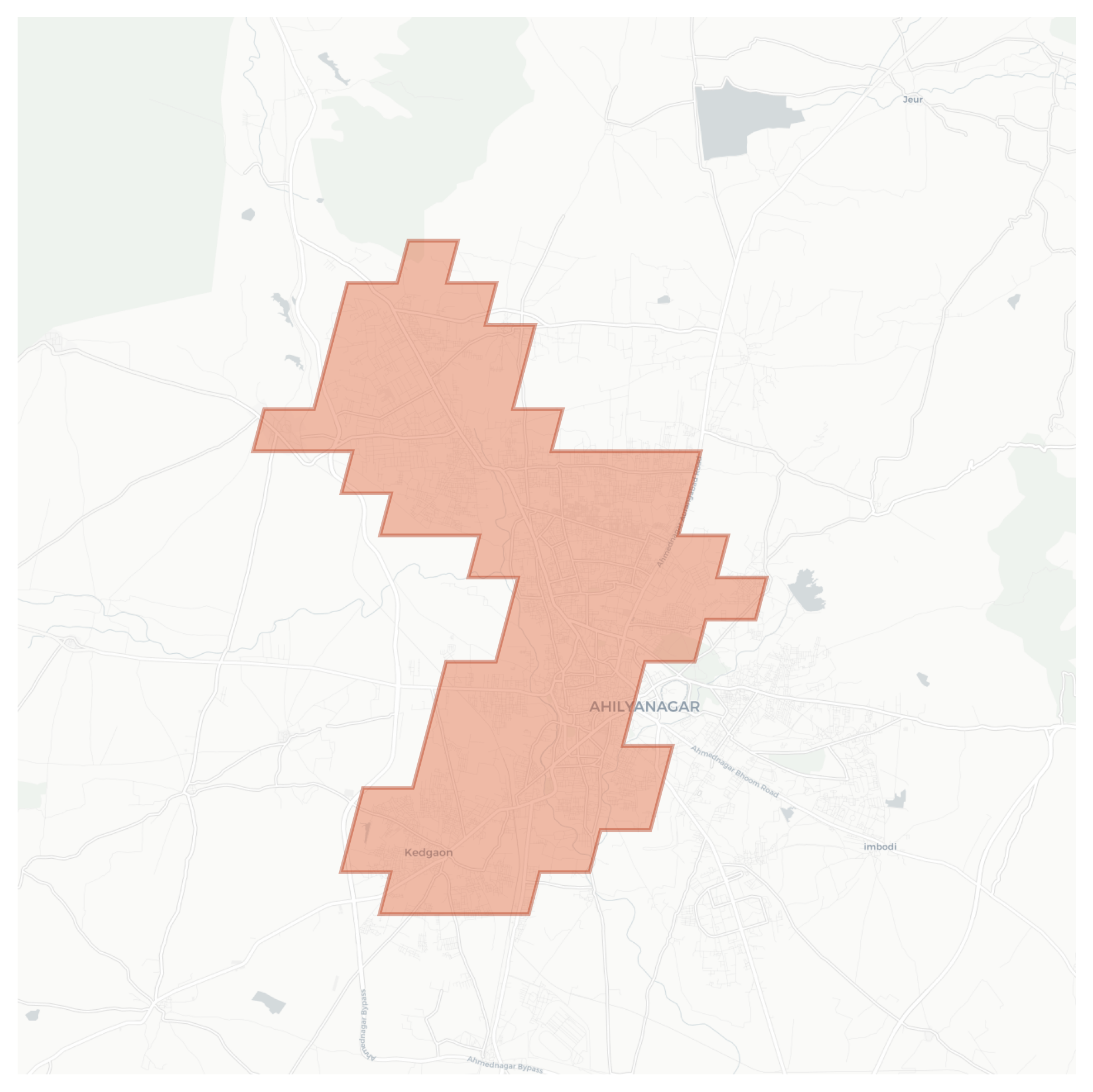 Kedgaon geographic map
