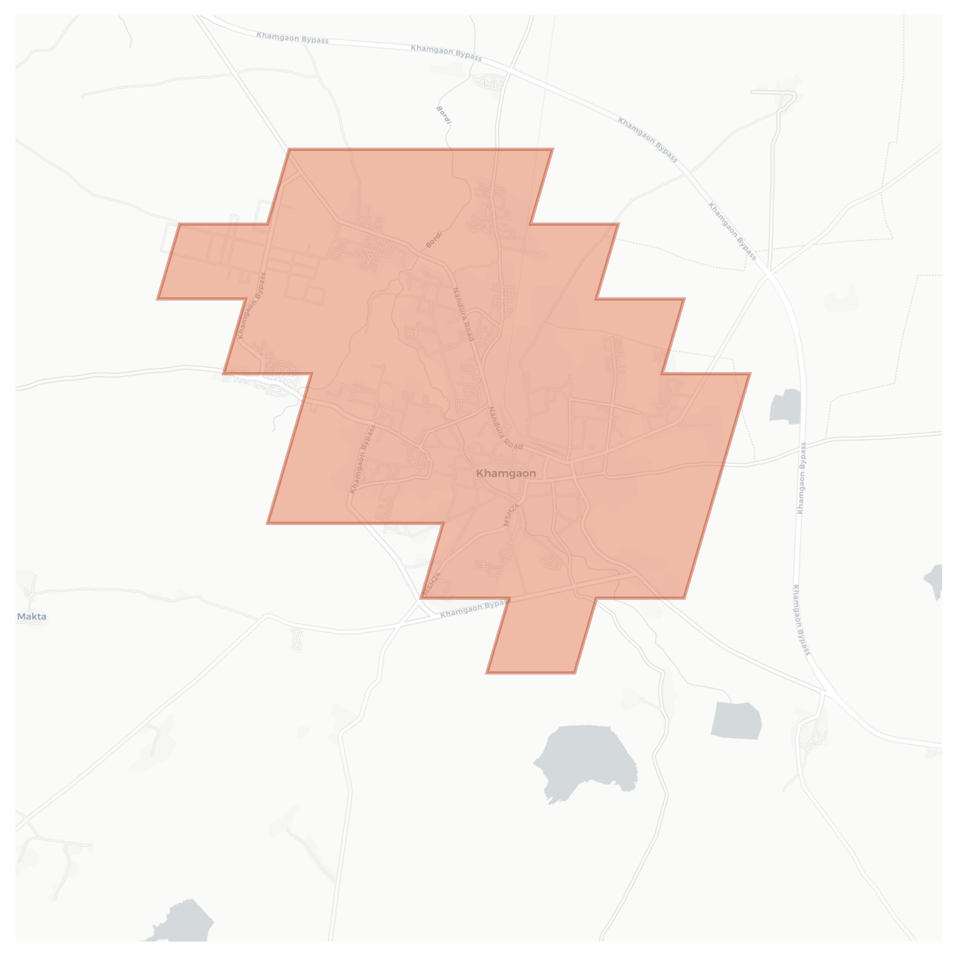 Khamgaon geographic map