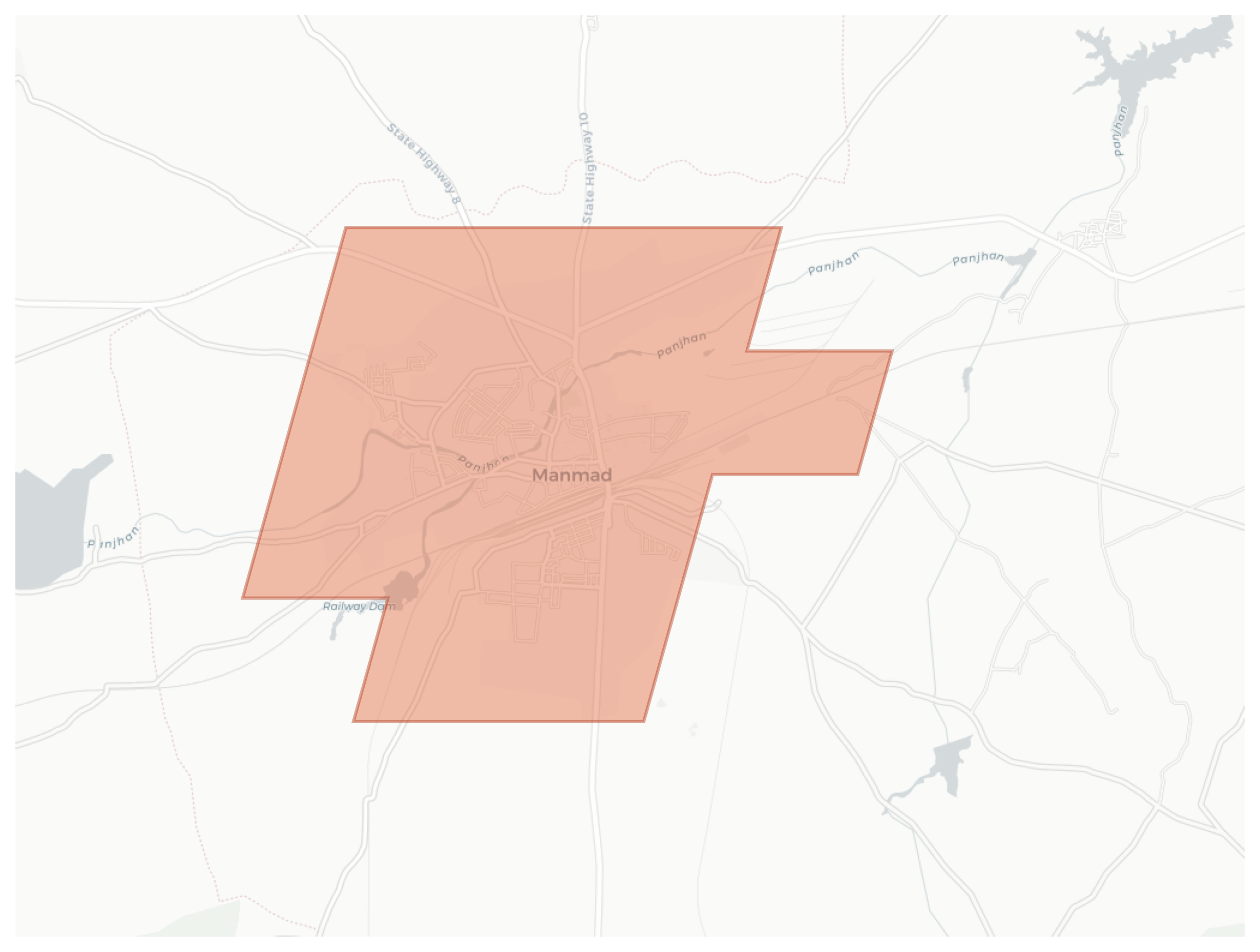 Manmad geographic map