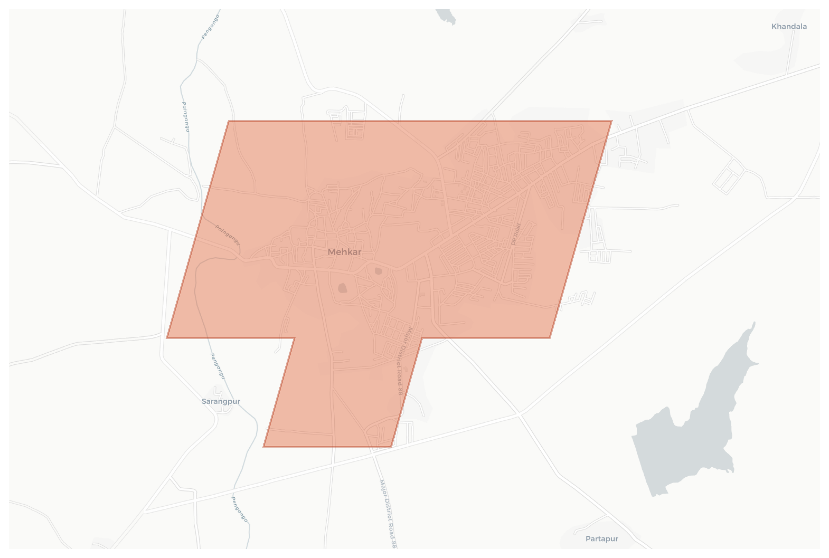 Mehkar geographic map