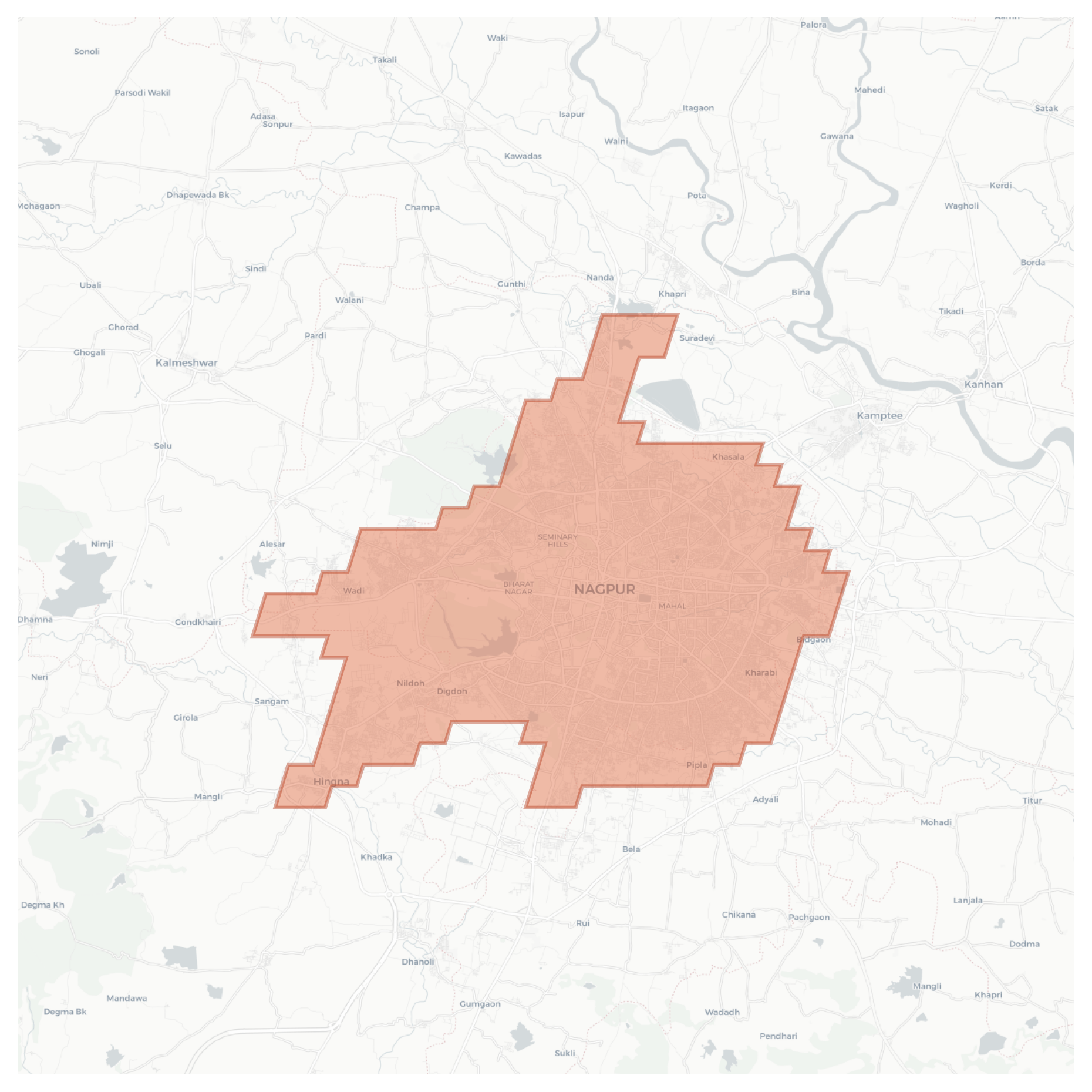 Nagpur geographic map