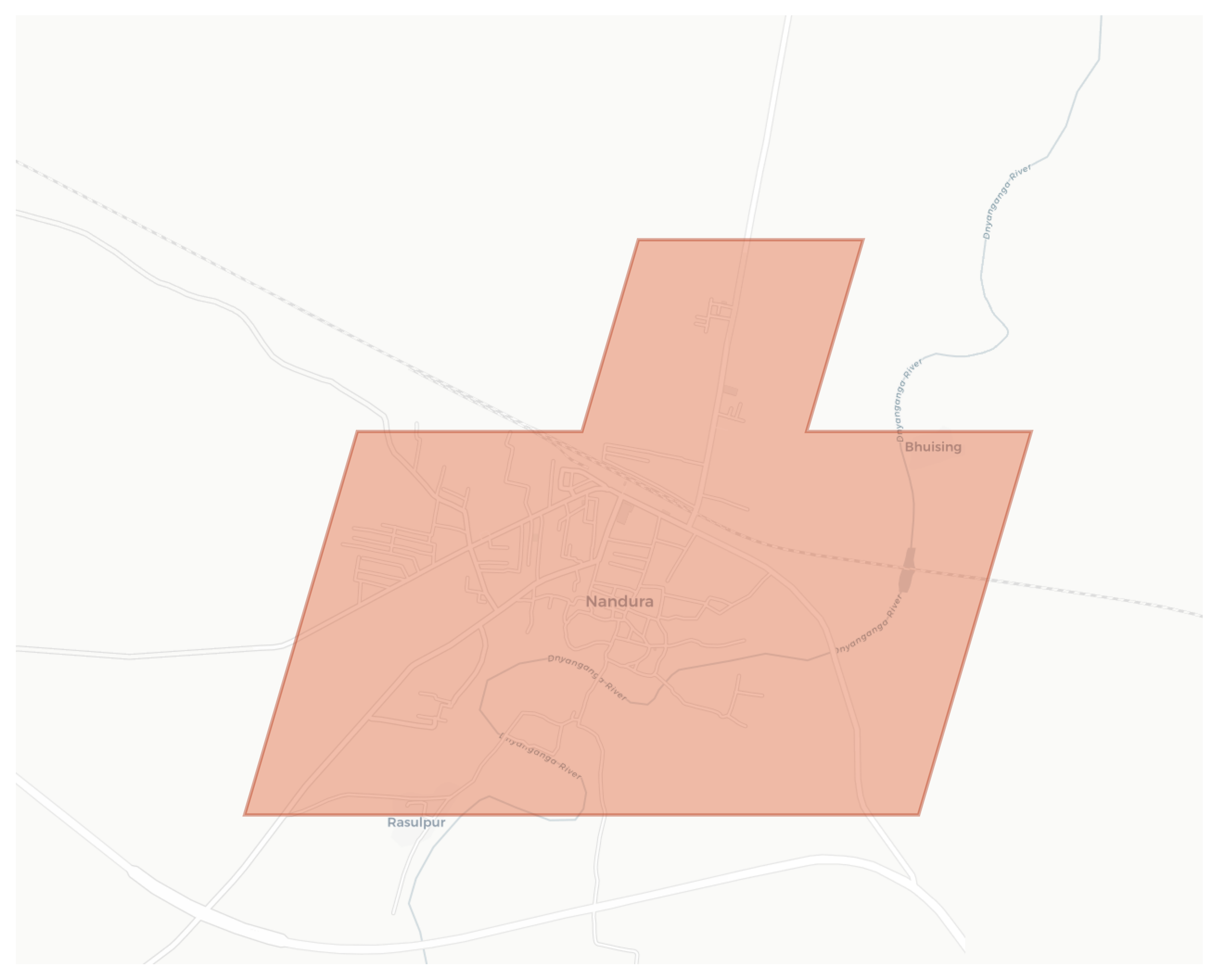 Nandura geographic map
