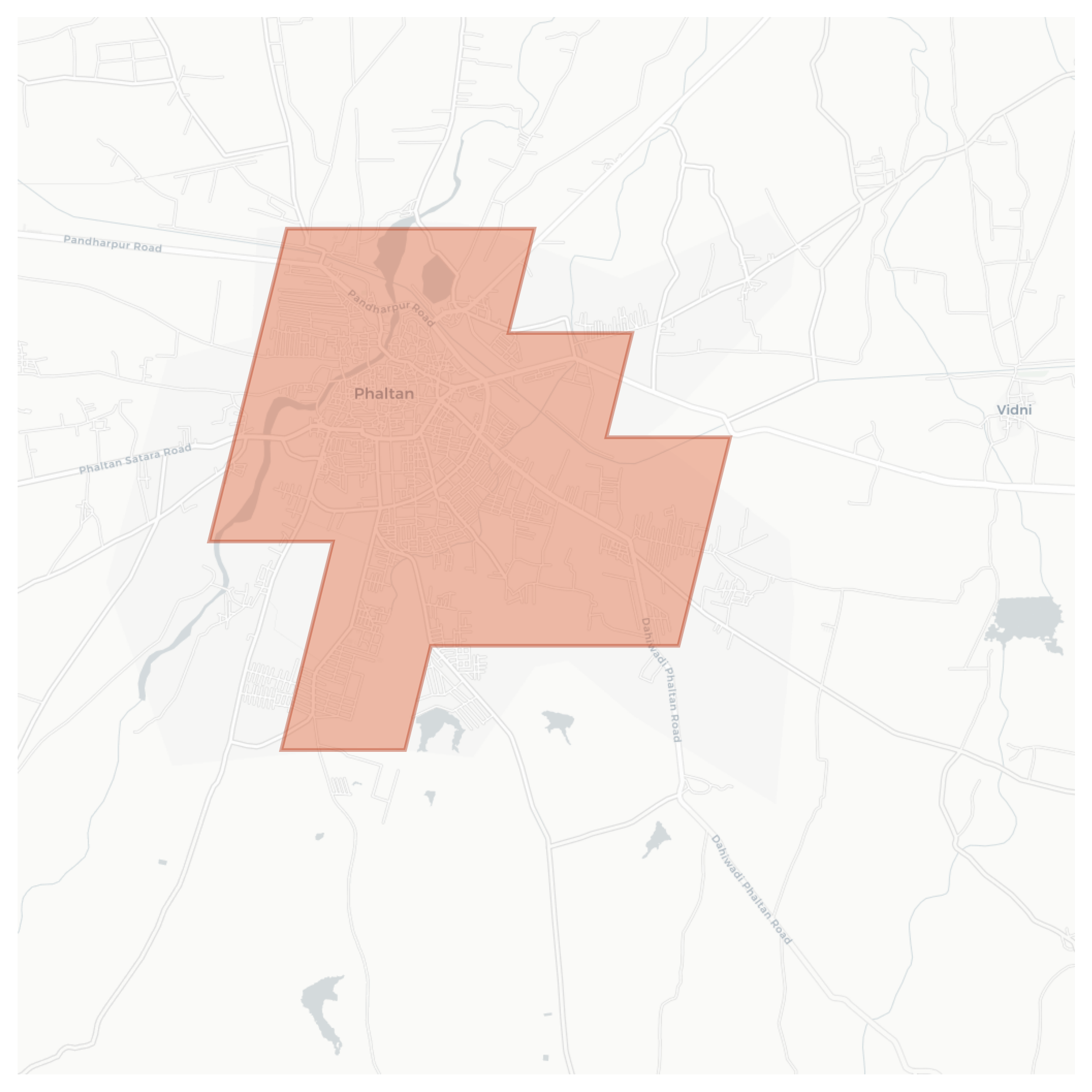 Phaltan geographic map