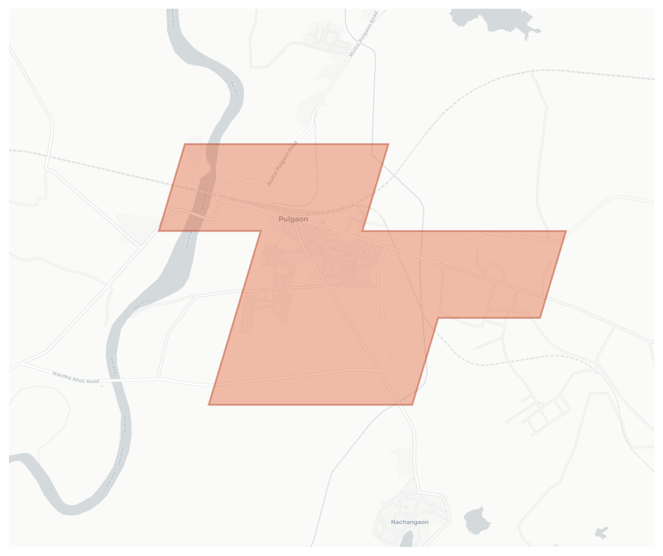 Pulgaon geographic map