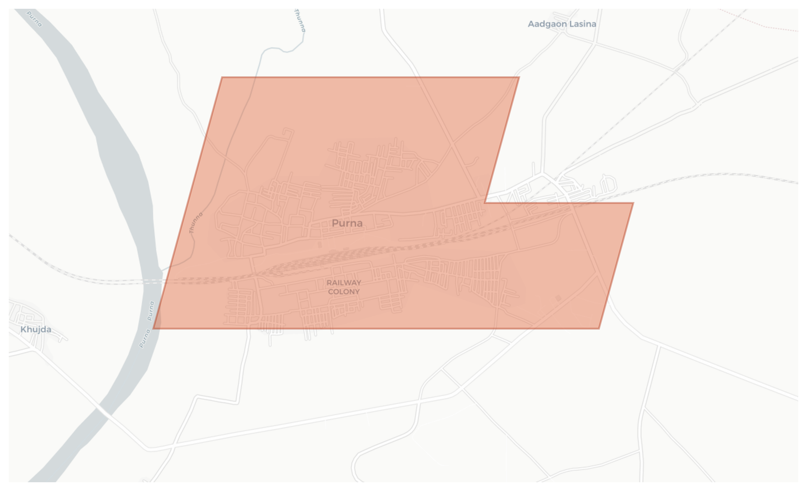 Purna geographic map