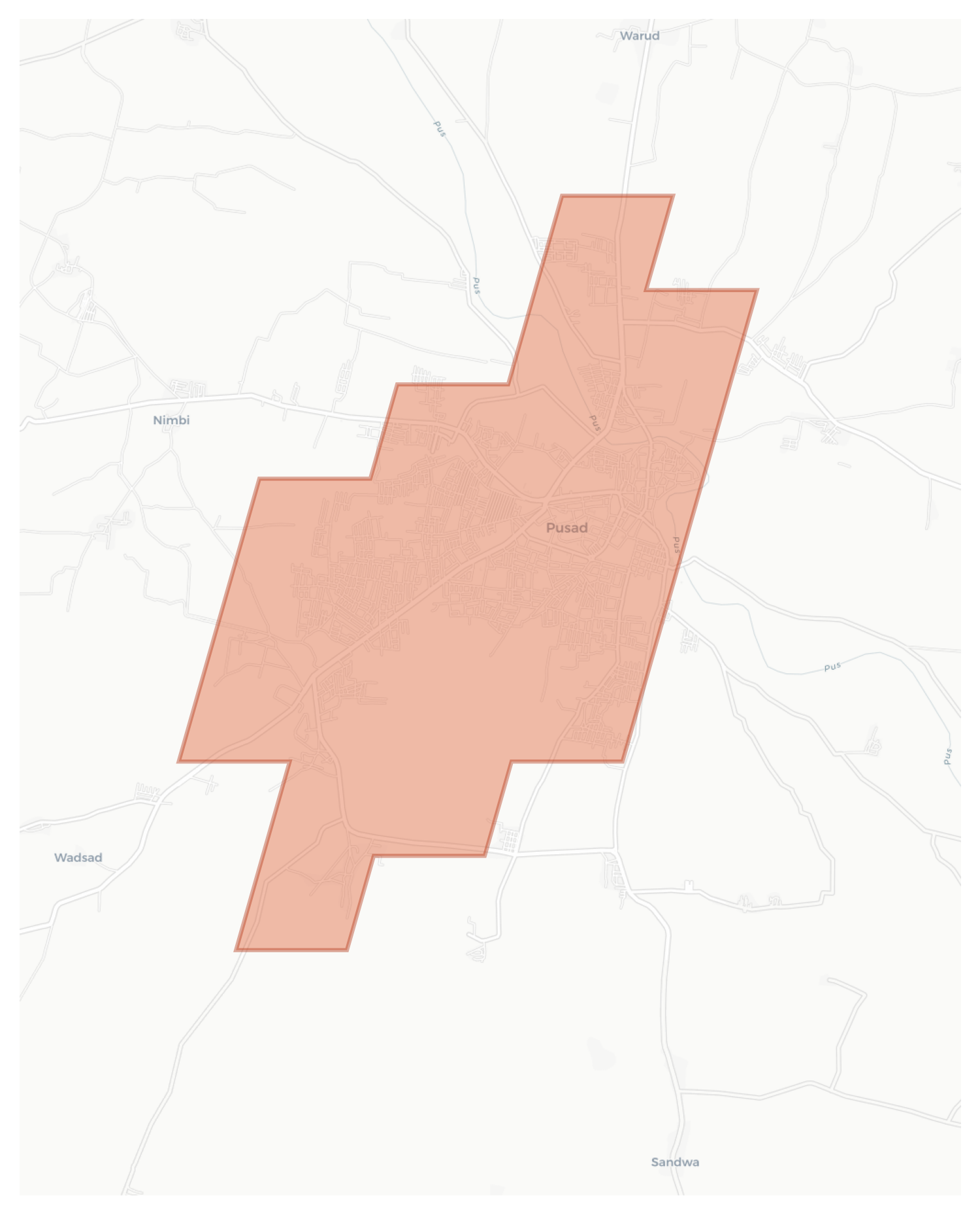 Pusad geographic map