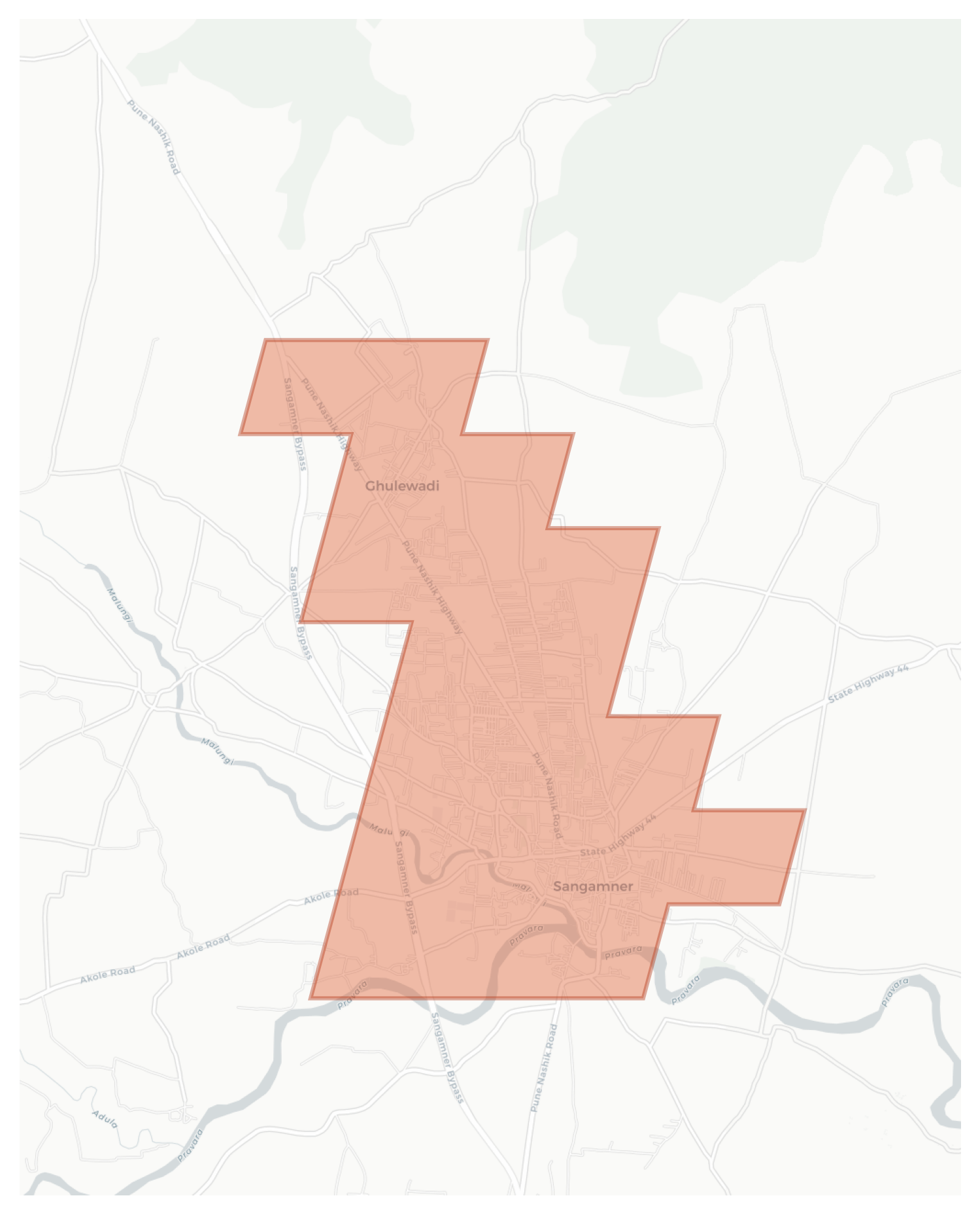 Sangamner geographic map