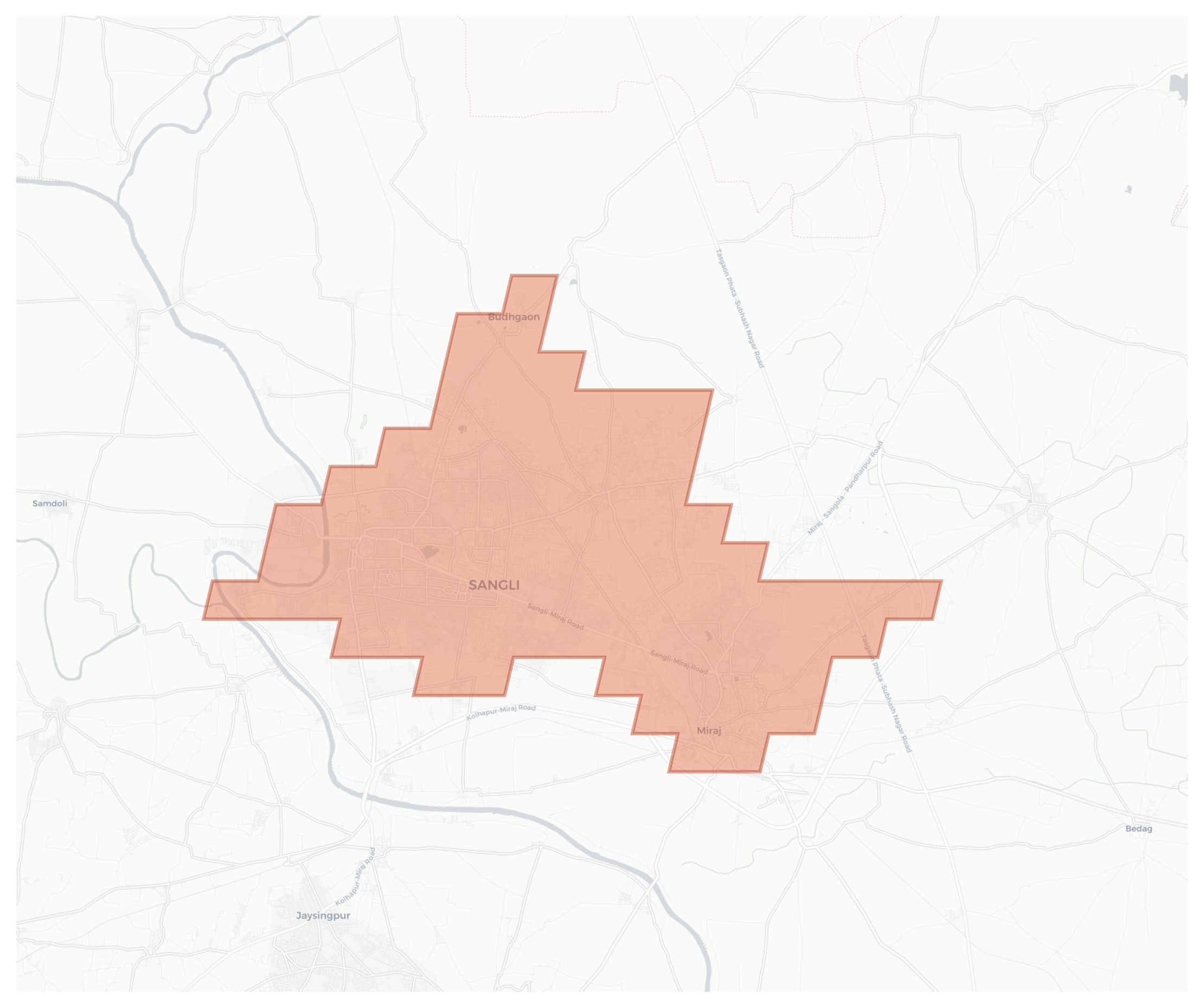 Sangli geographic map