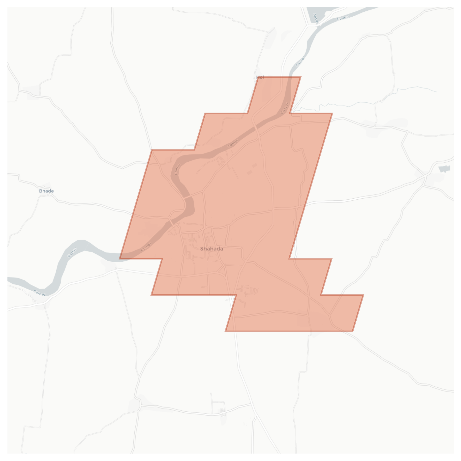 Shahada geographic map