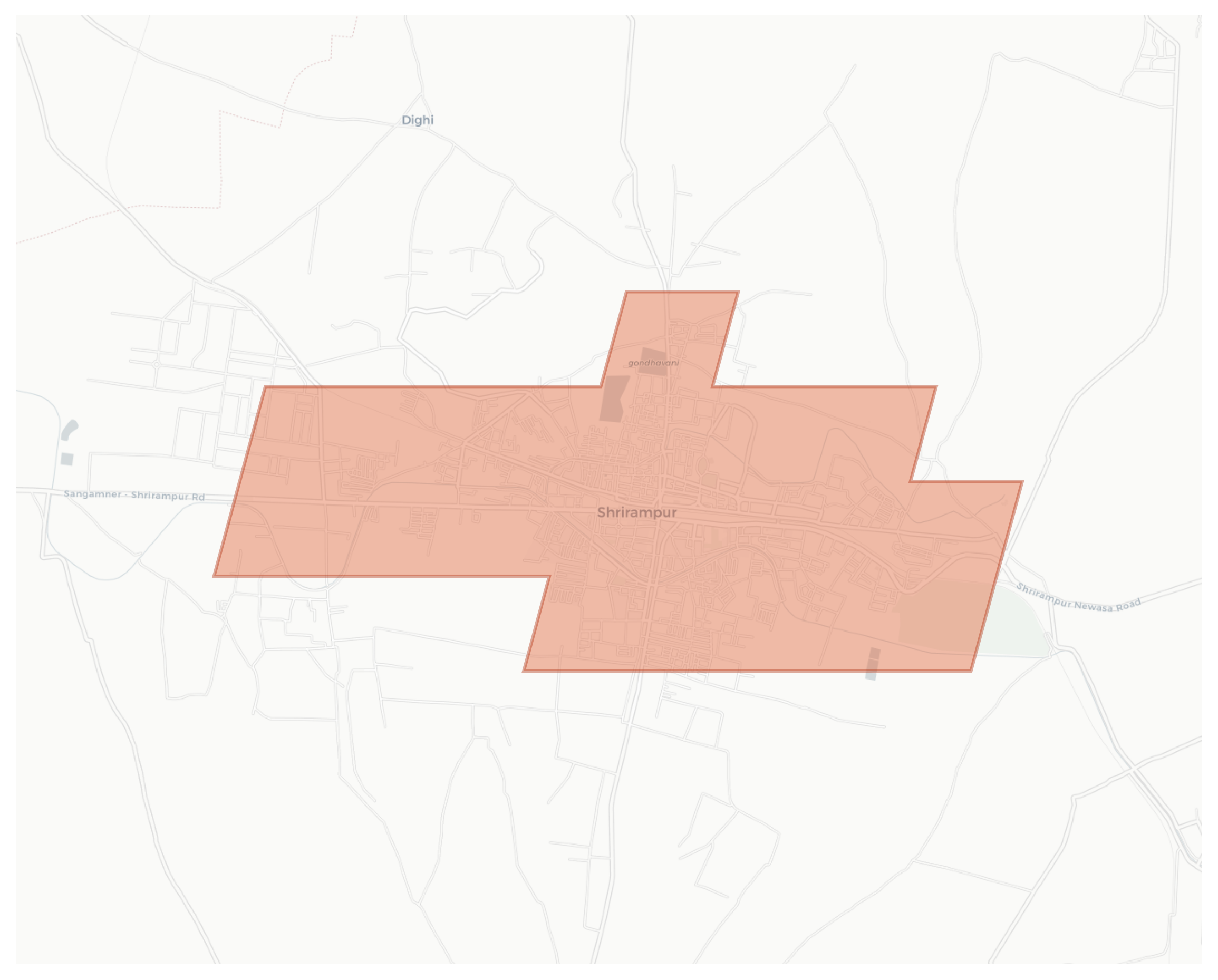 Shrirampur geographic map