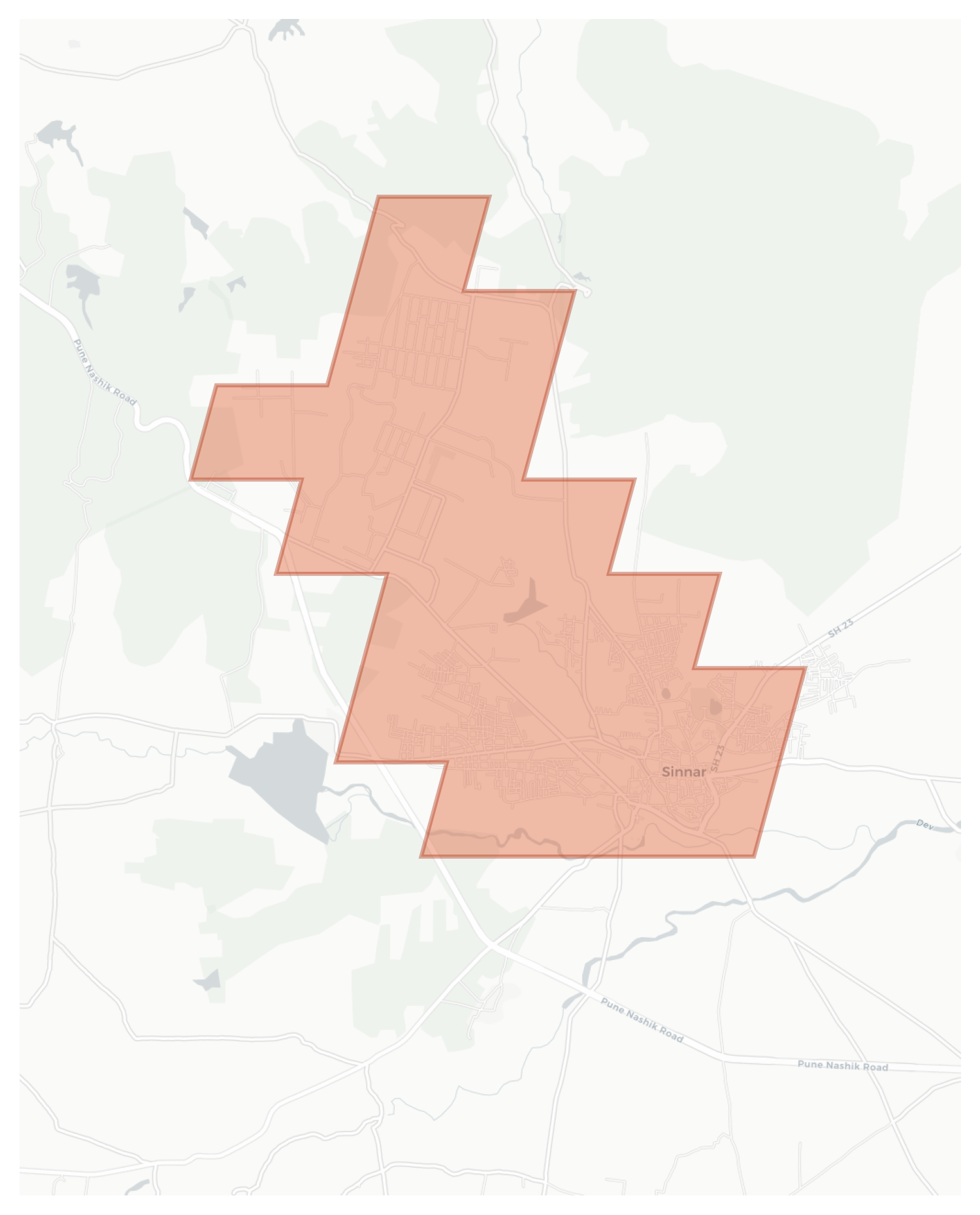 Sinnar geographic map