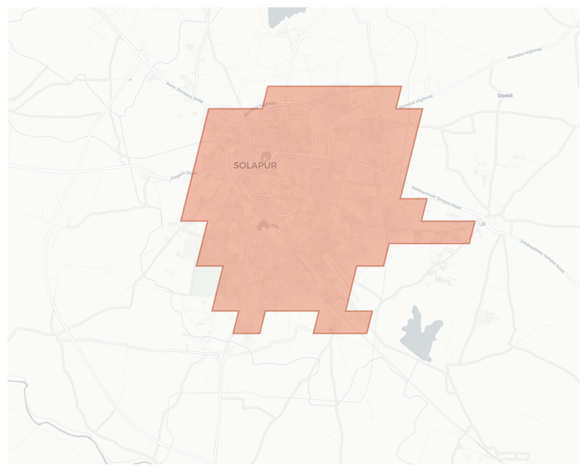 Solapur geographic map