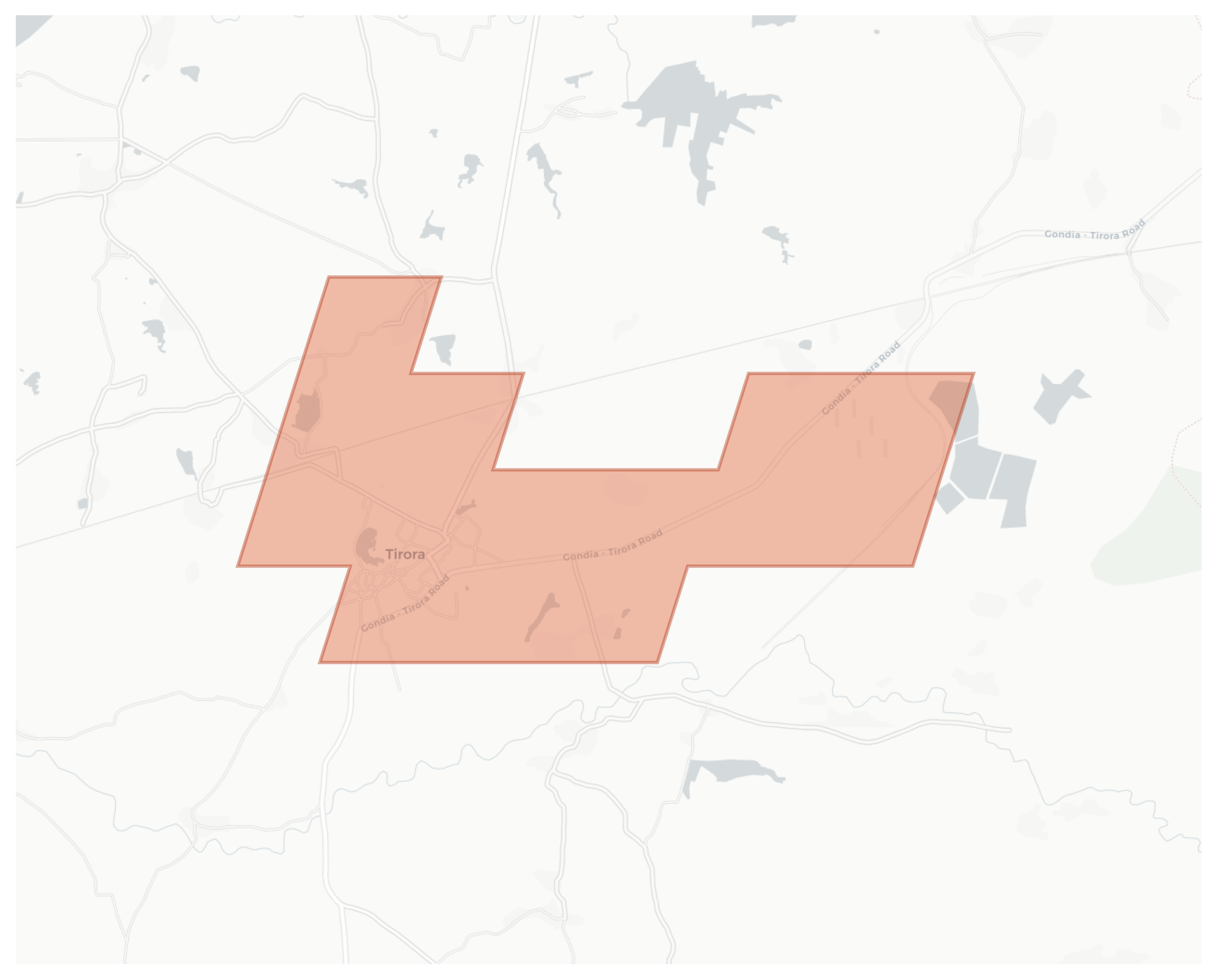 Tirora geographic map