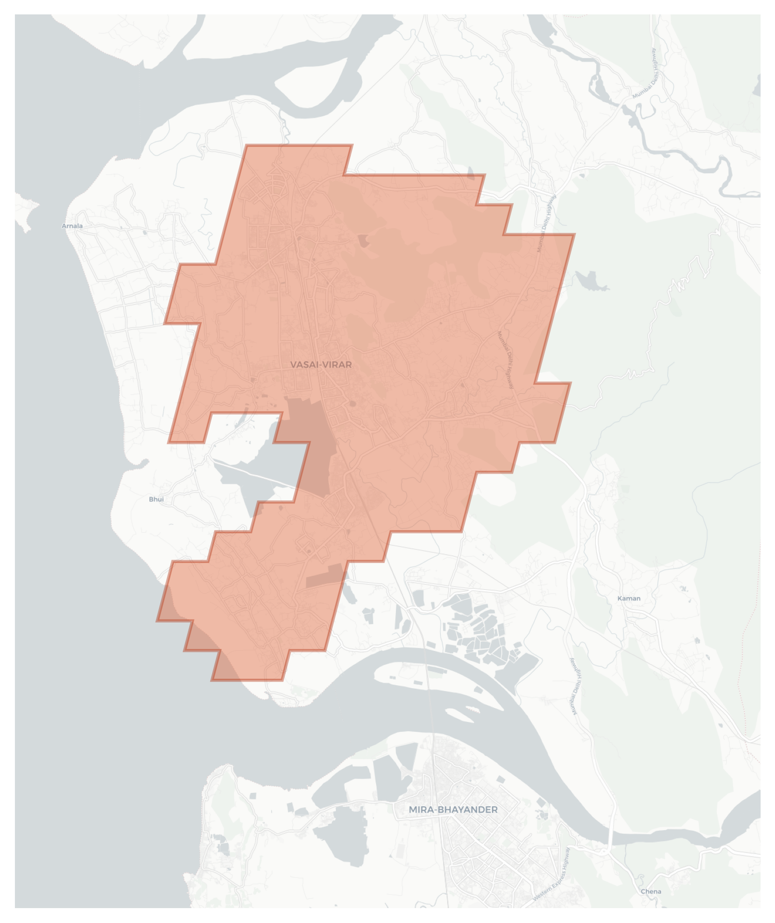 Vasai-Virar geographic map