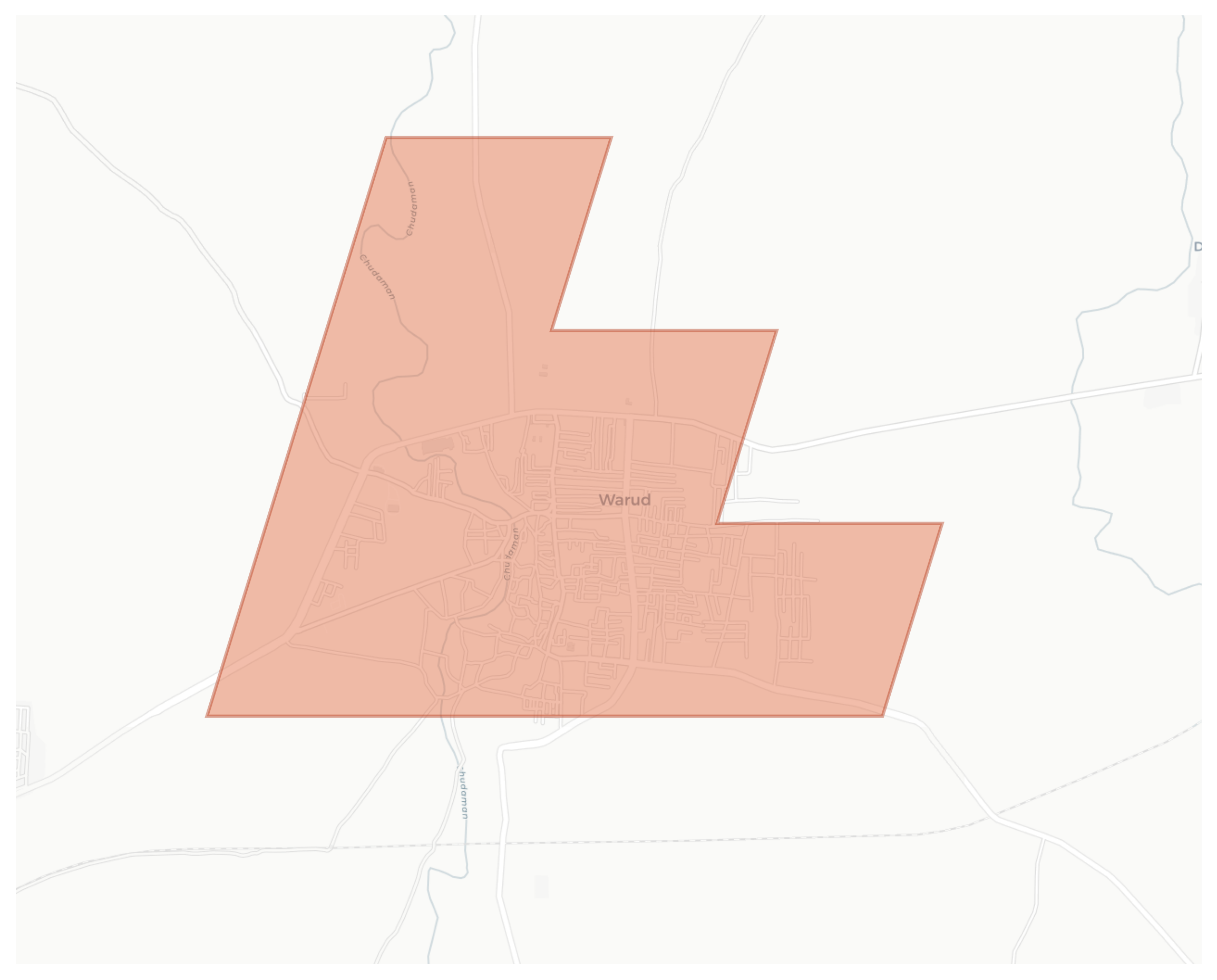 Warud geographic map