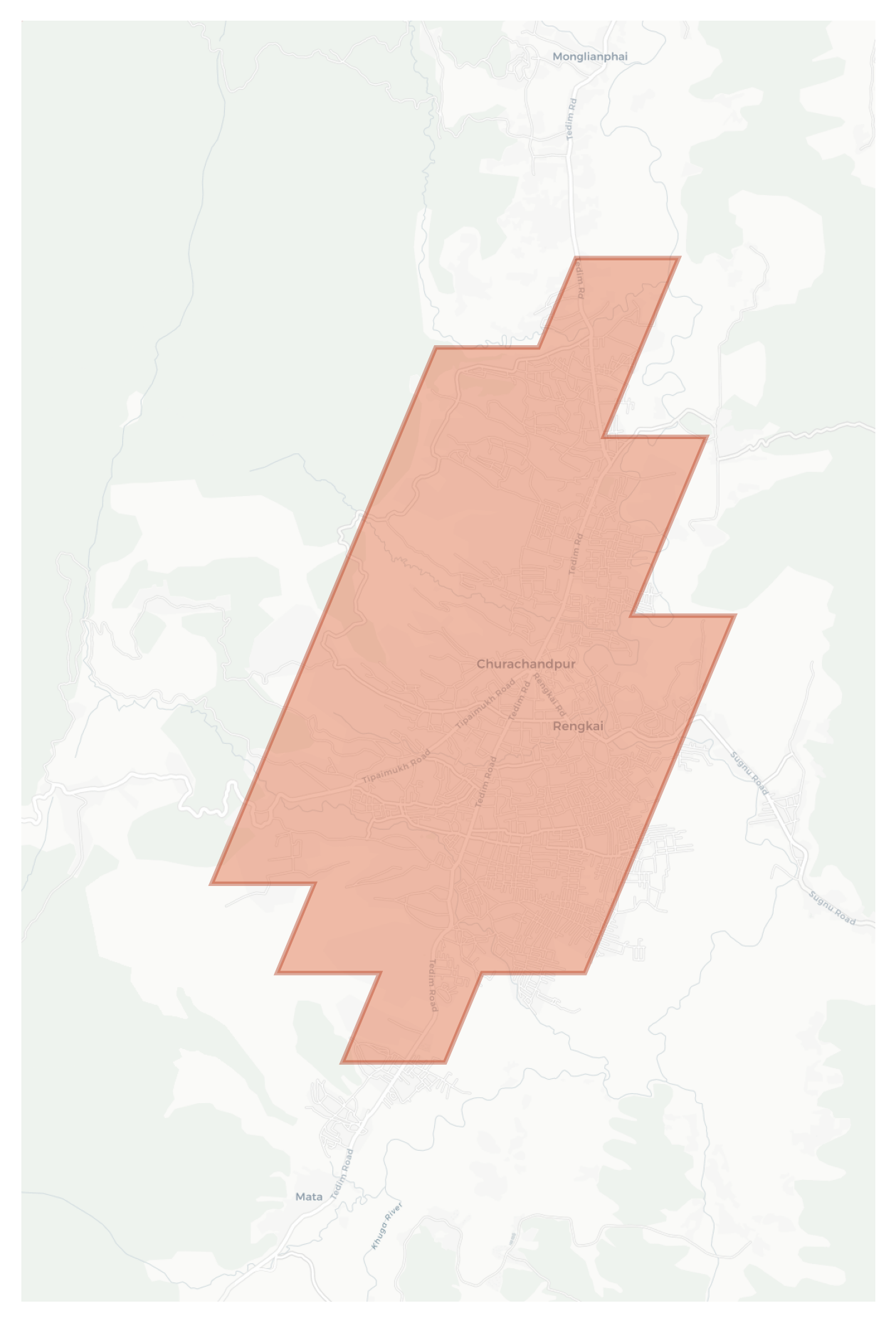 Churachandpur geographic map