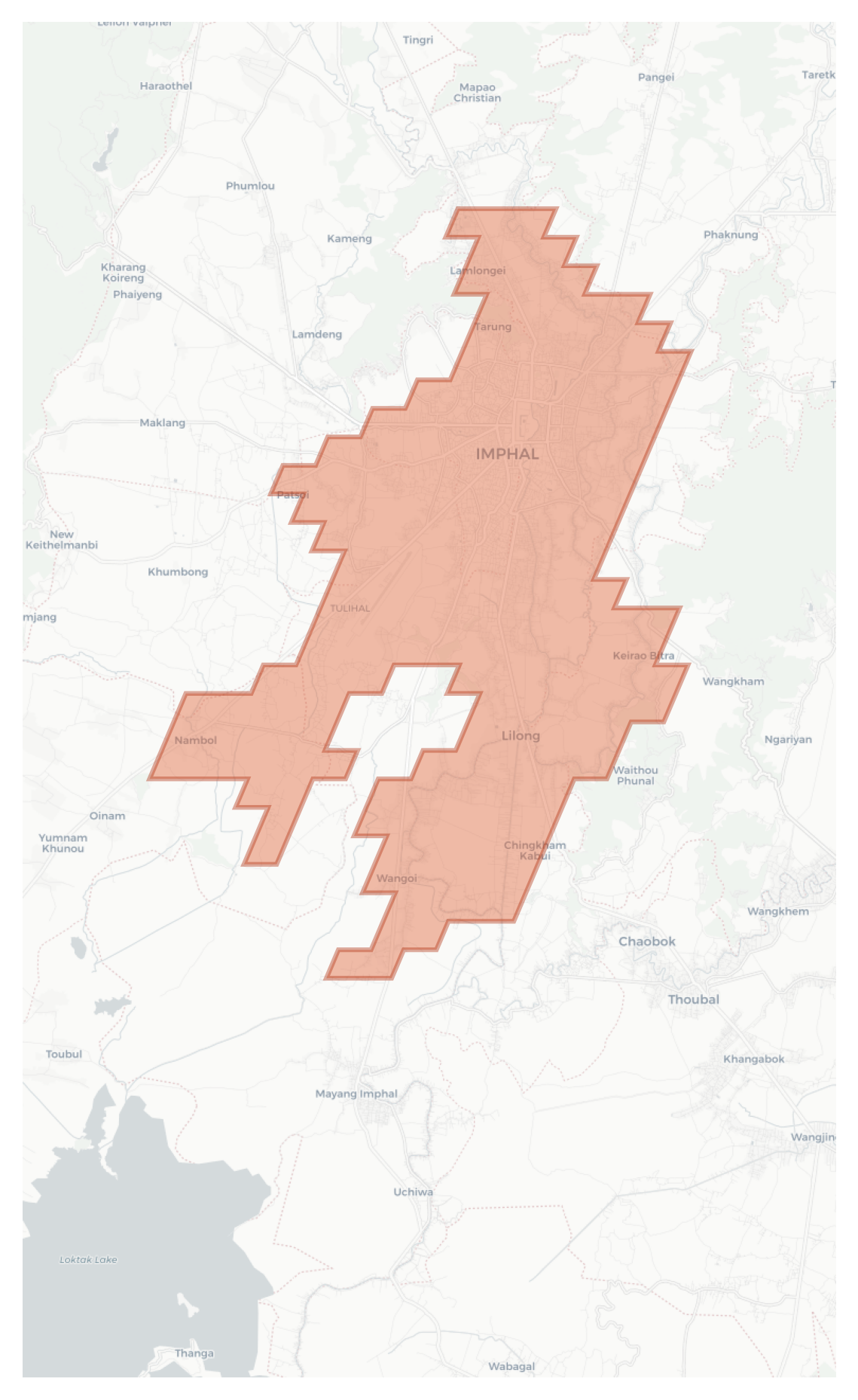 Imphal geographic map