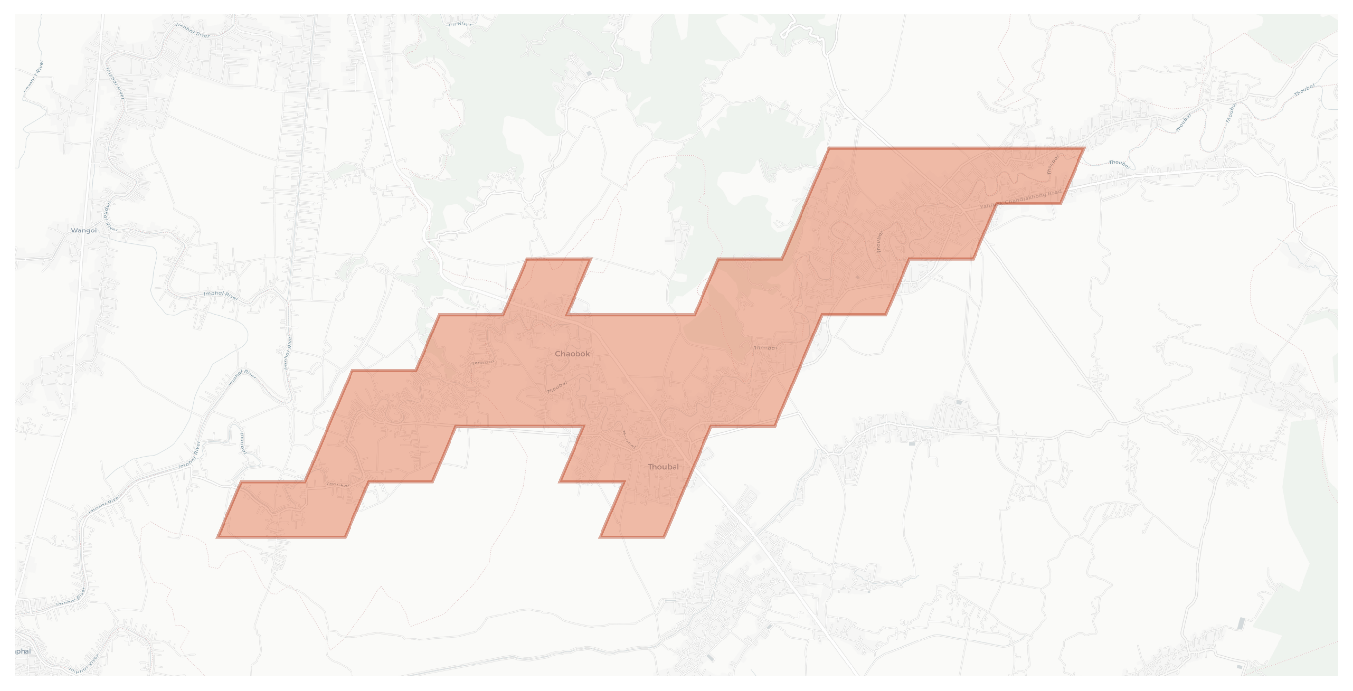 Thoubal geographic map