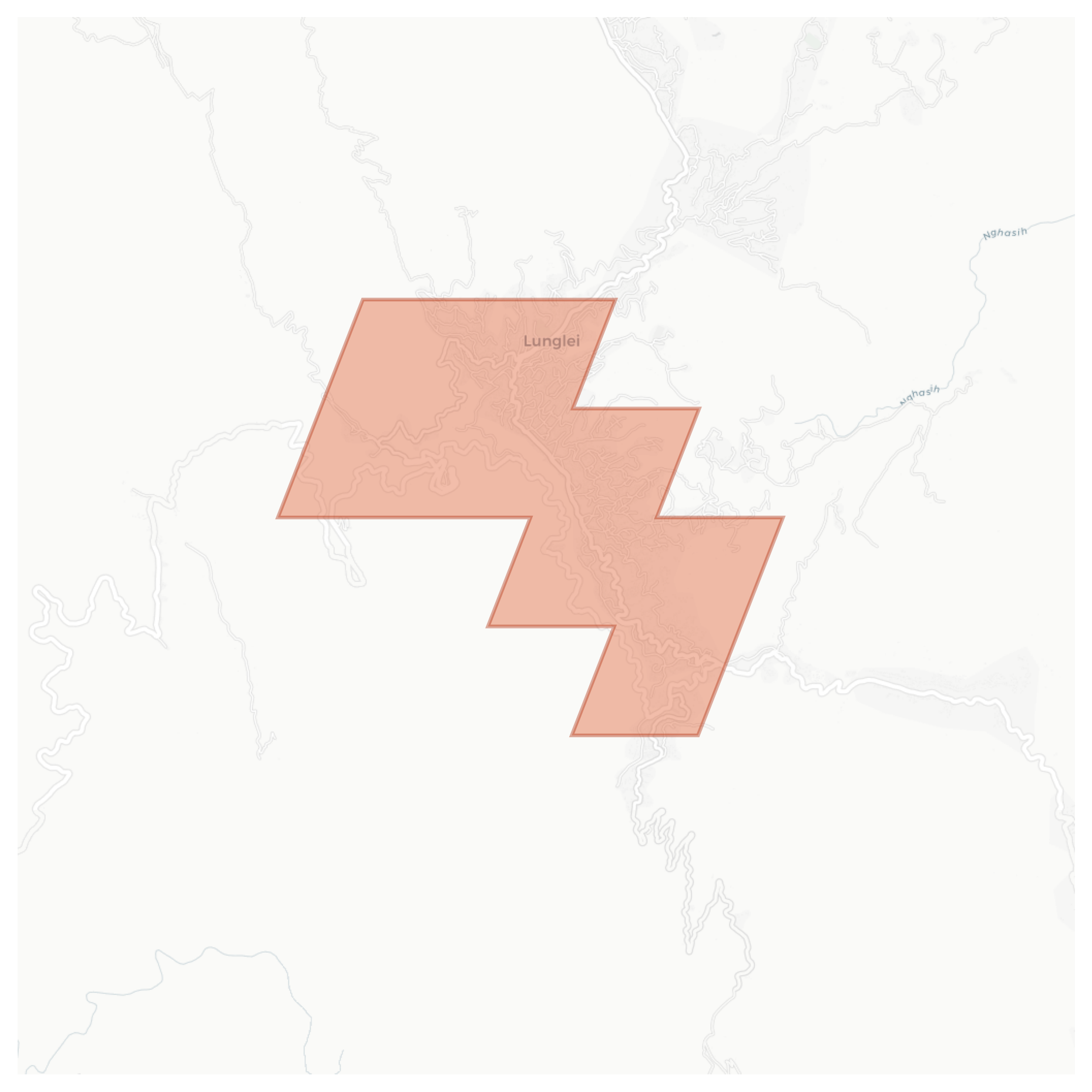 Lunglei geographic map