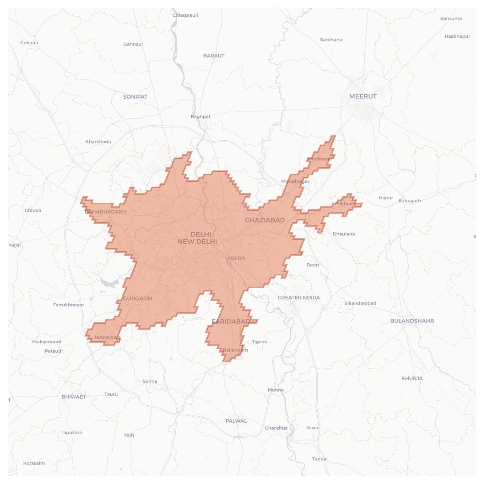 New Delhi geographic map