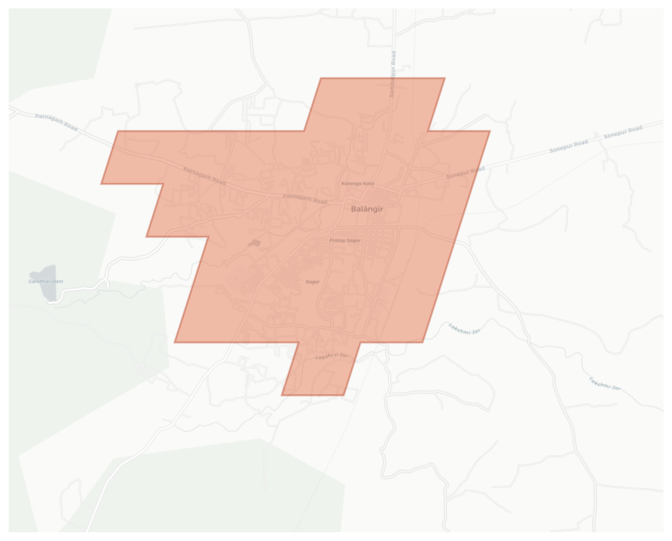 Balangir geographic map