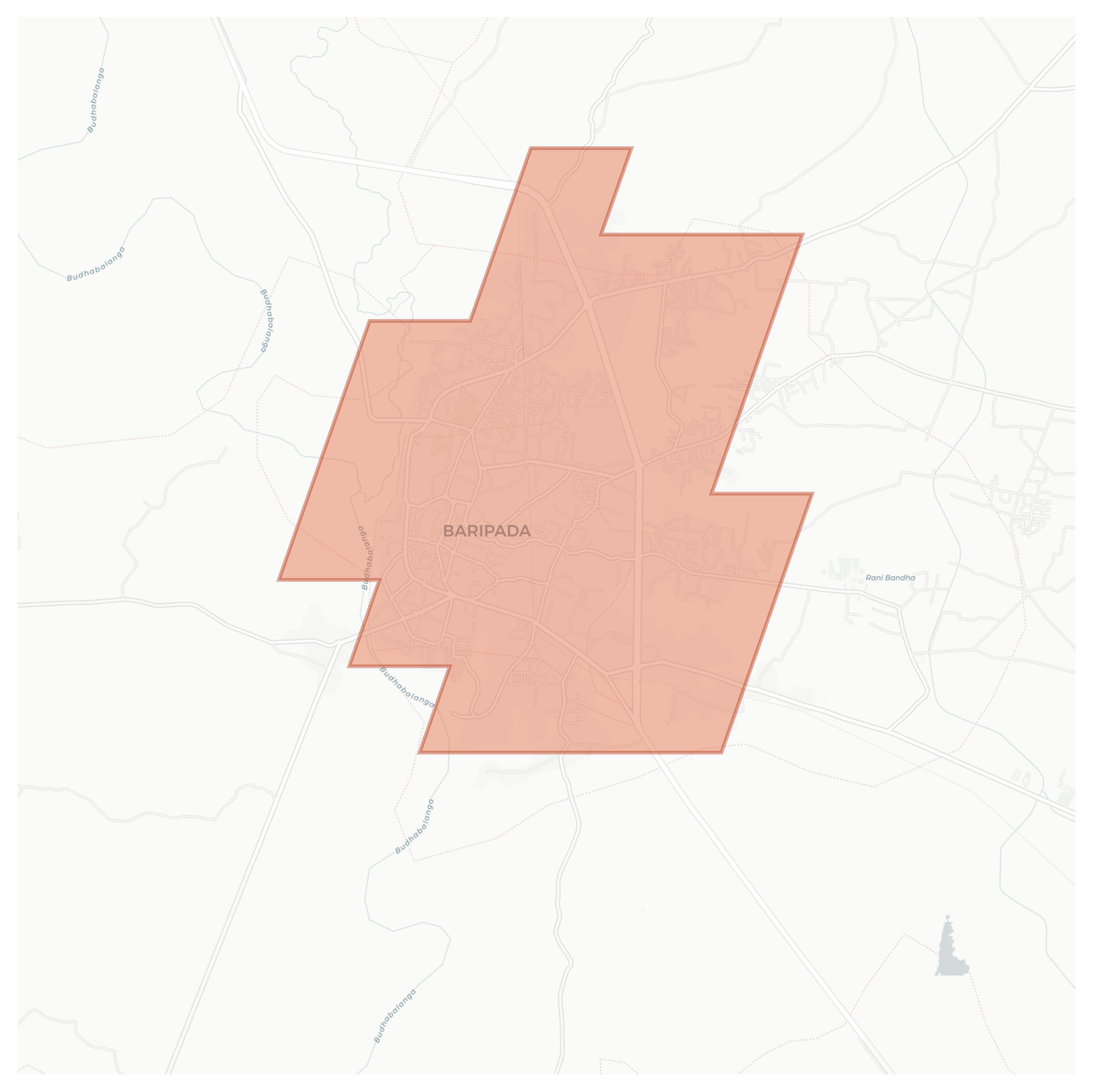 Baripada geographic map