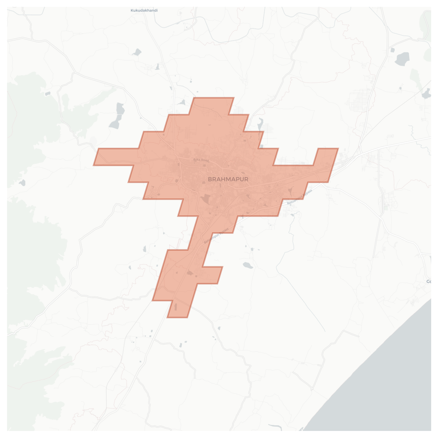 Brahmapur geographic map