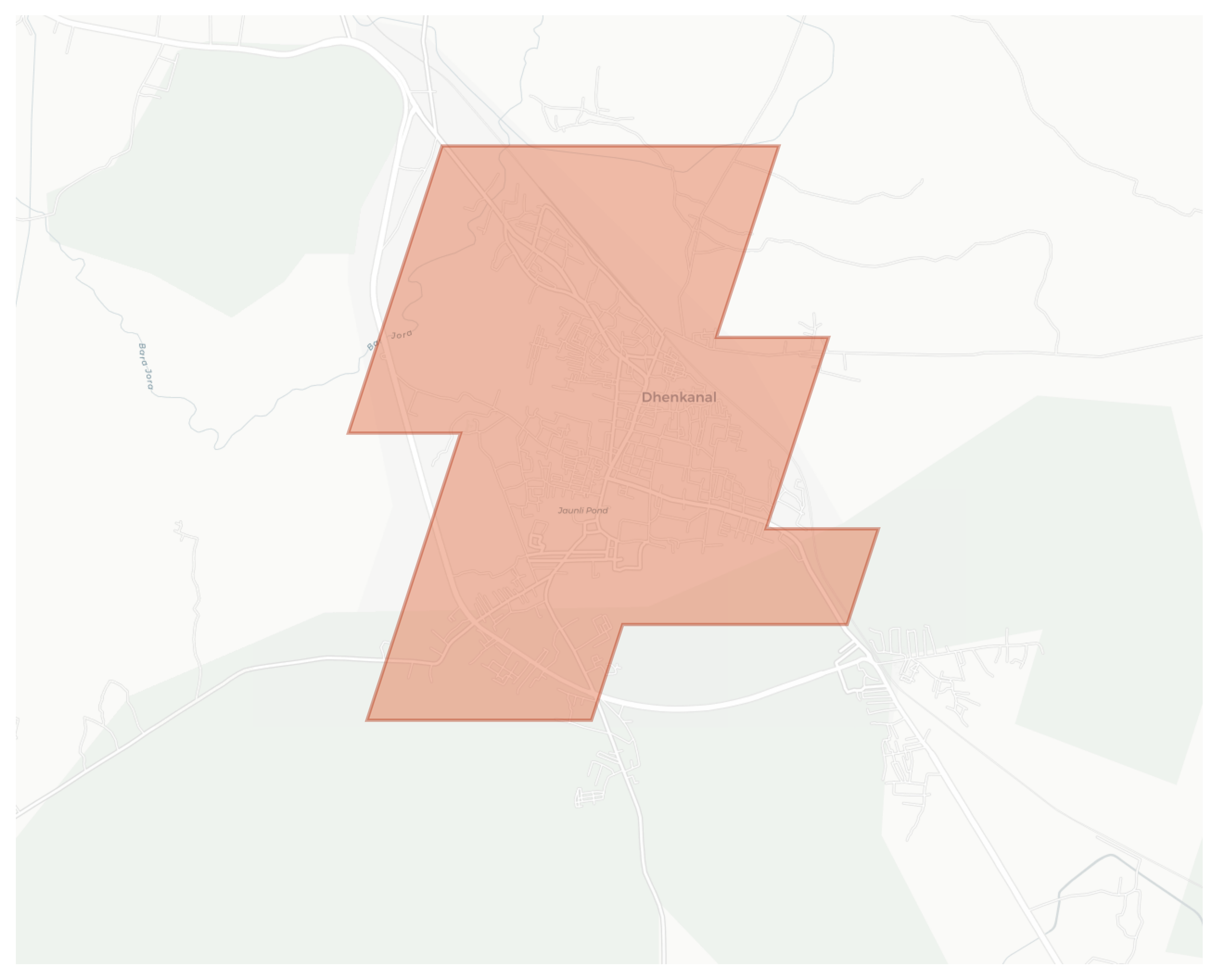 Dhenkanal geographic map