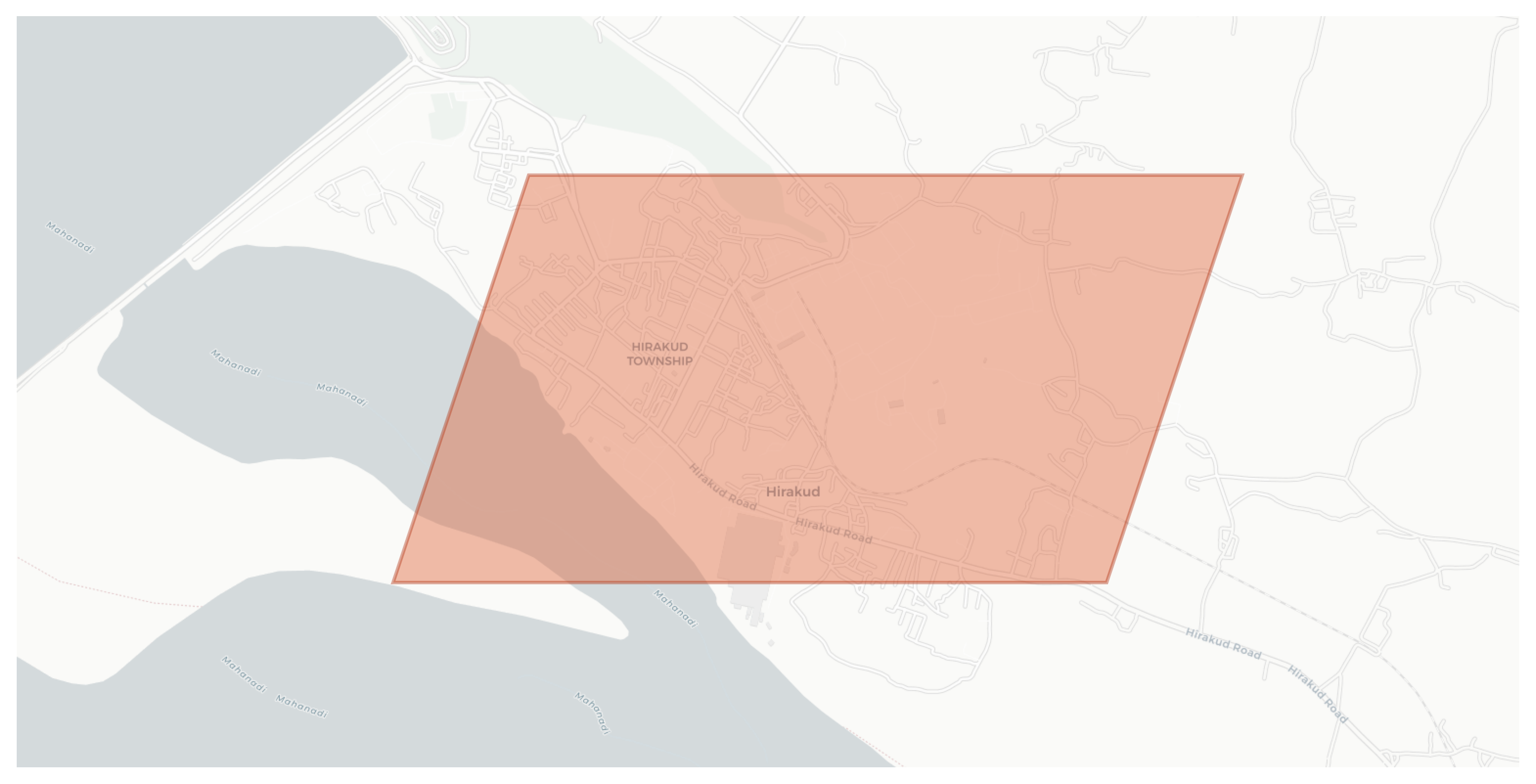 Hirakud geographic map