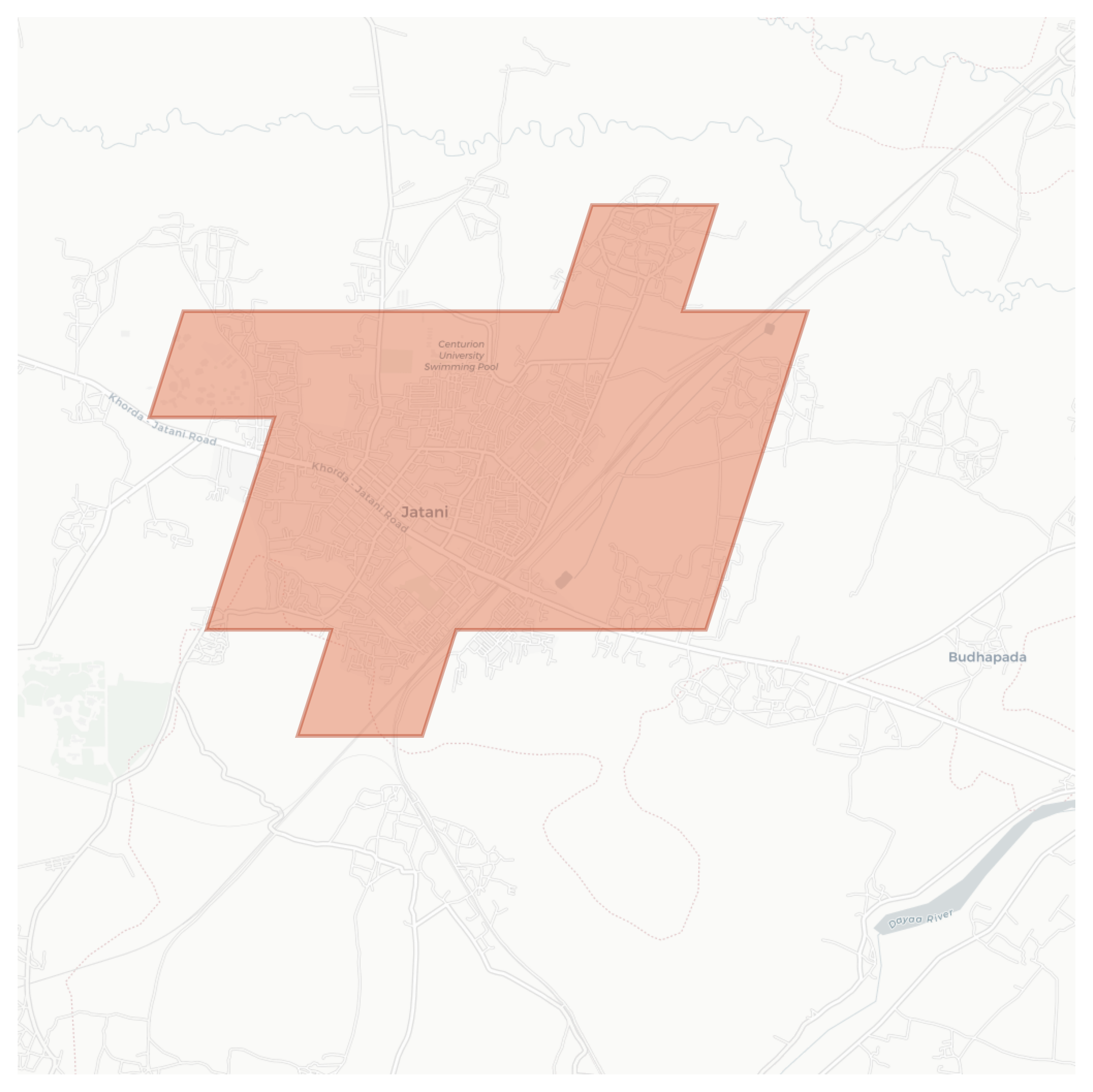 Jatani geographic map