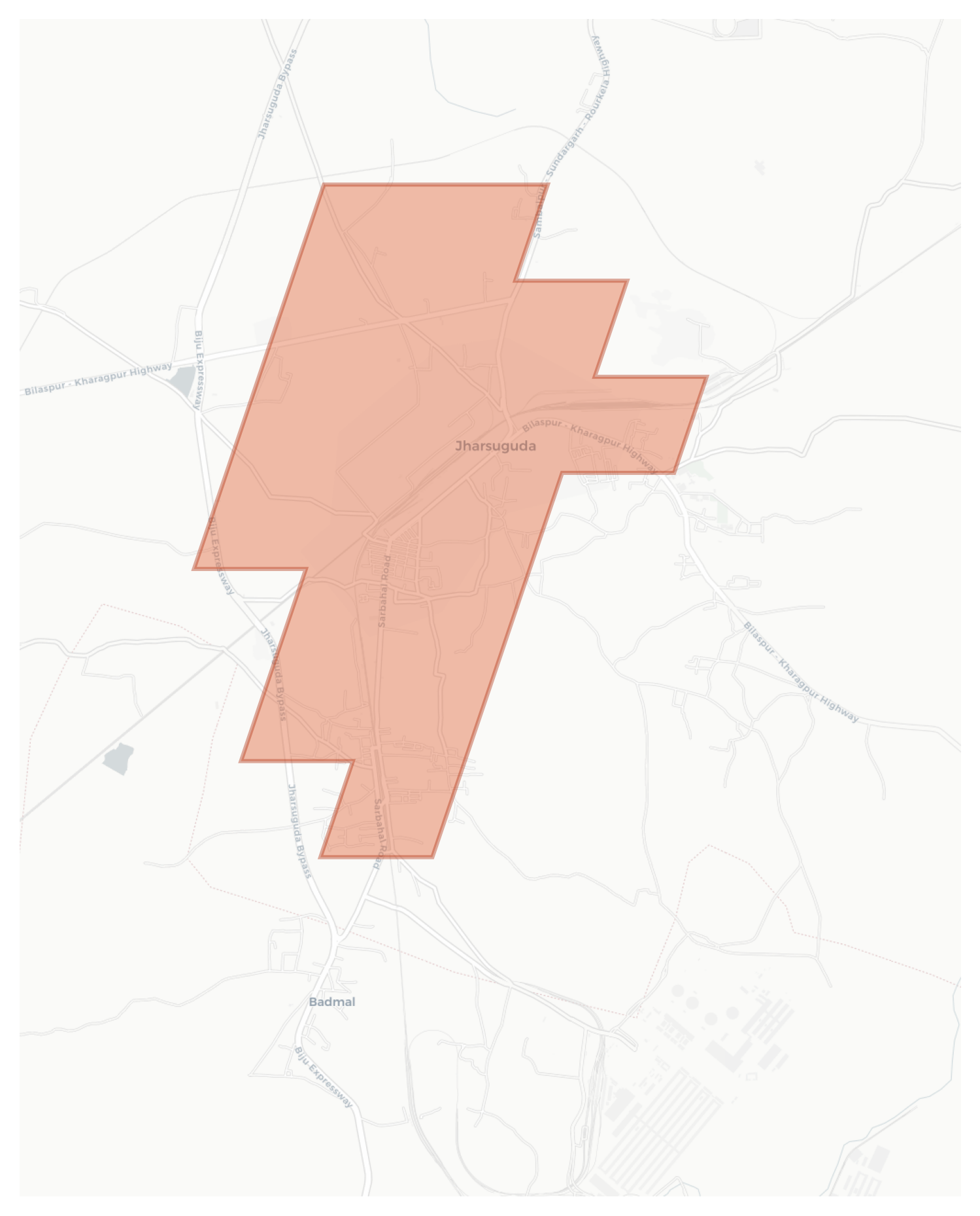 Jharsuguda geographic map