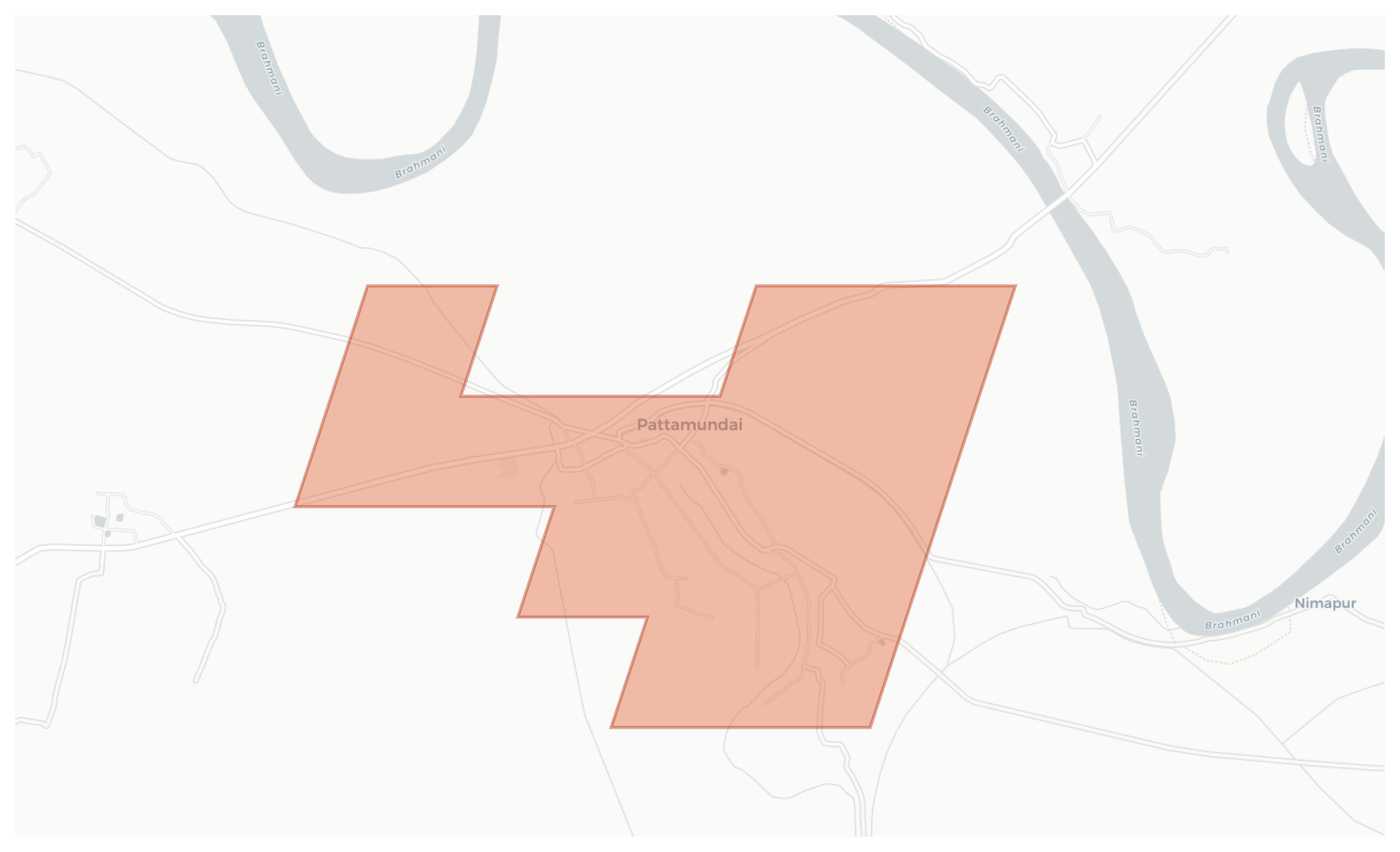 Pattamundai geographic map