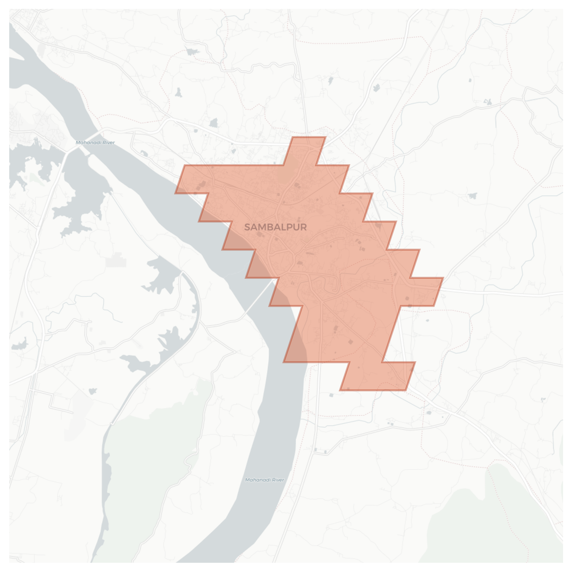 Sambalpur geographic map