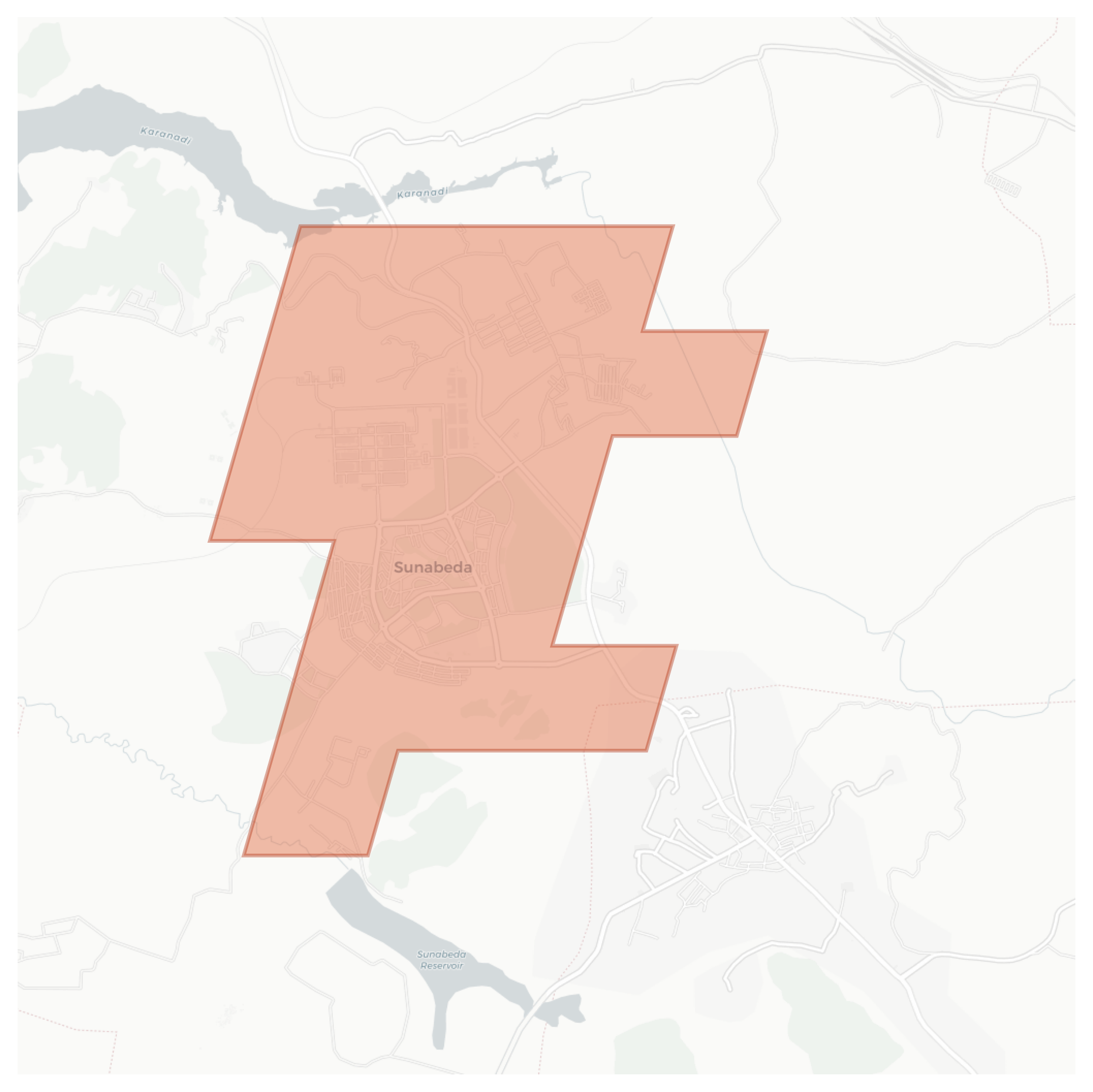 Sunabeda geographic map