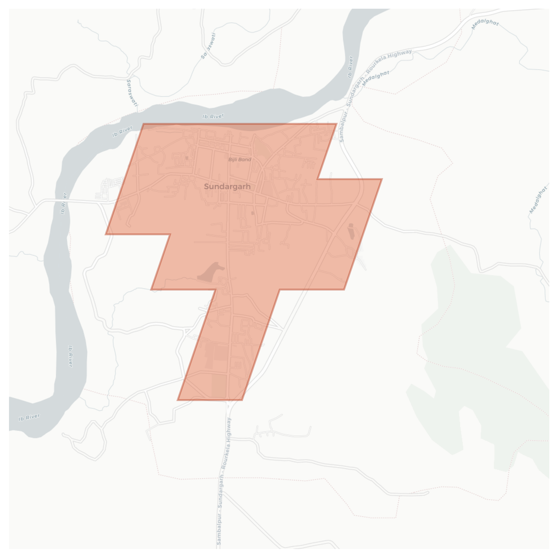 Sundargarh geographic map