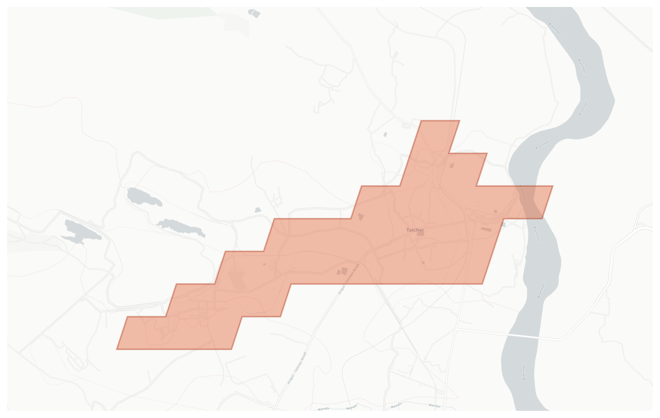 Talcher geographic map
