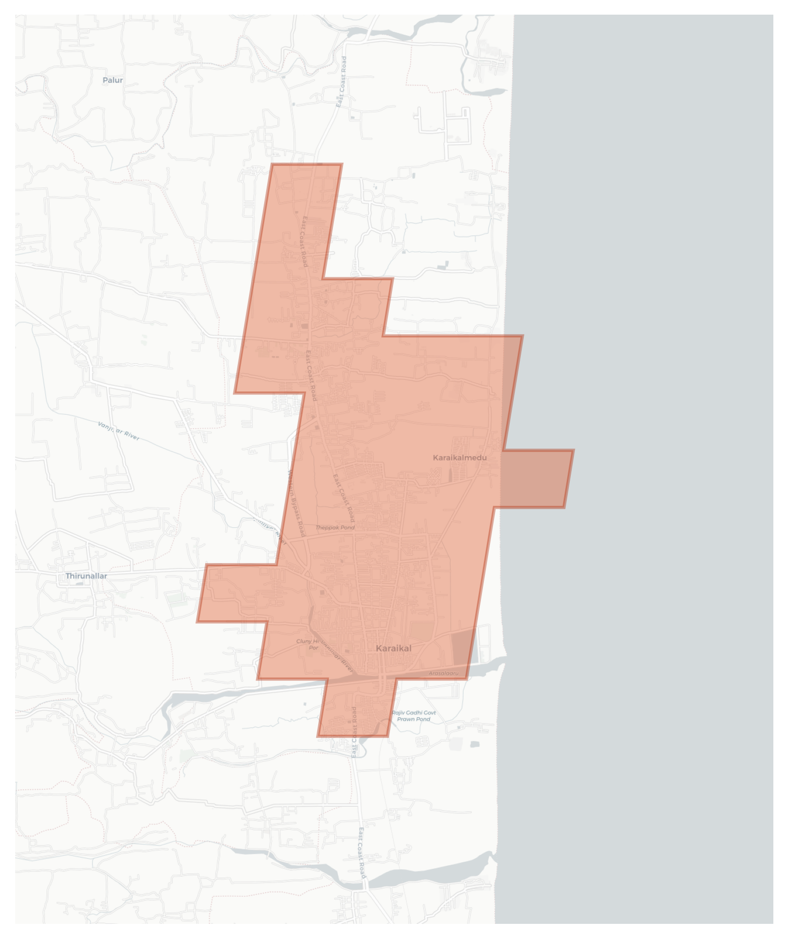 Karaikal geographic map