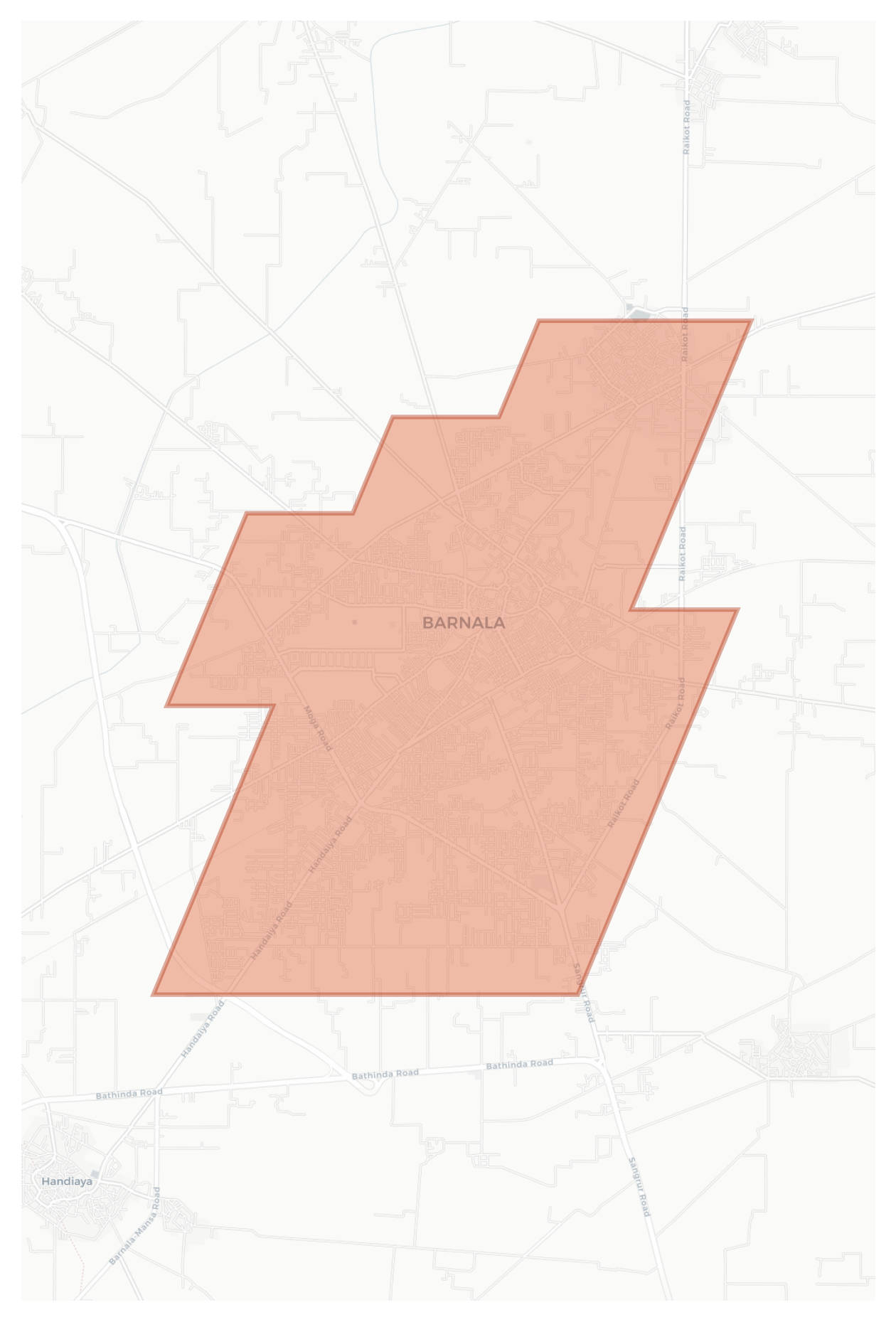 Barnala geographic map
