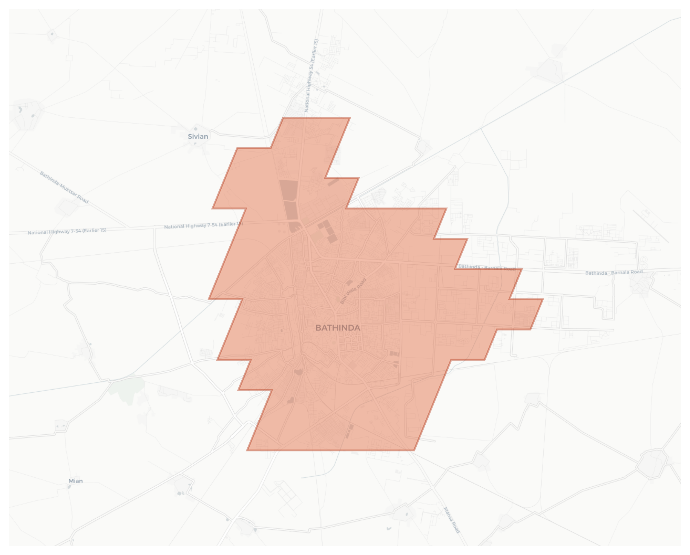 Bathinda geographic map