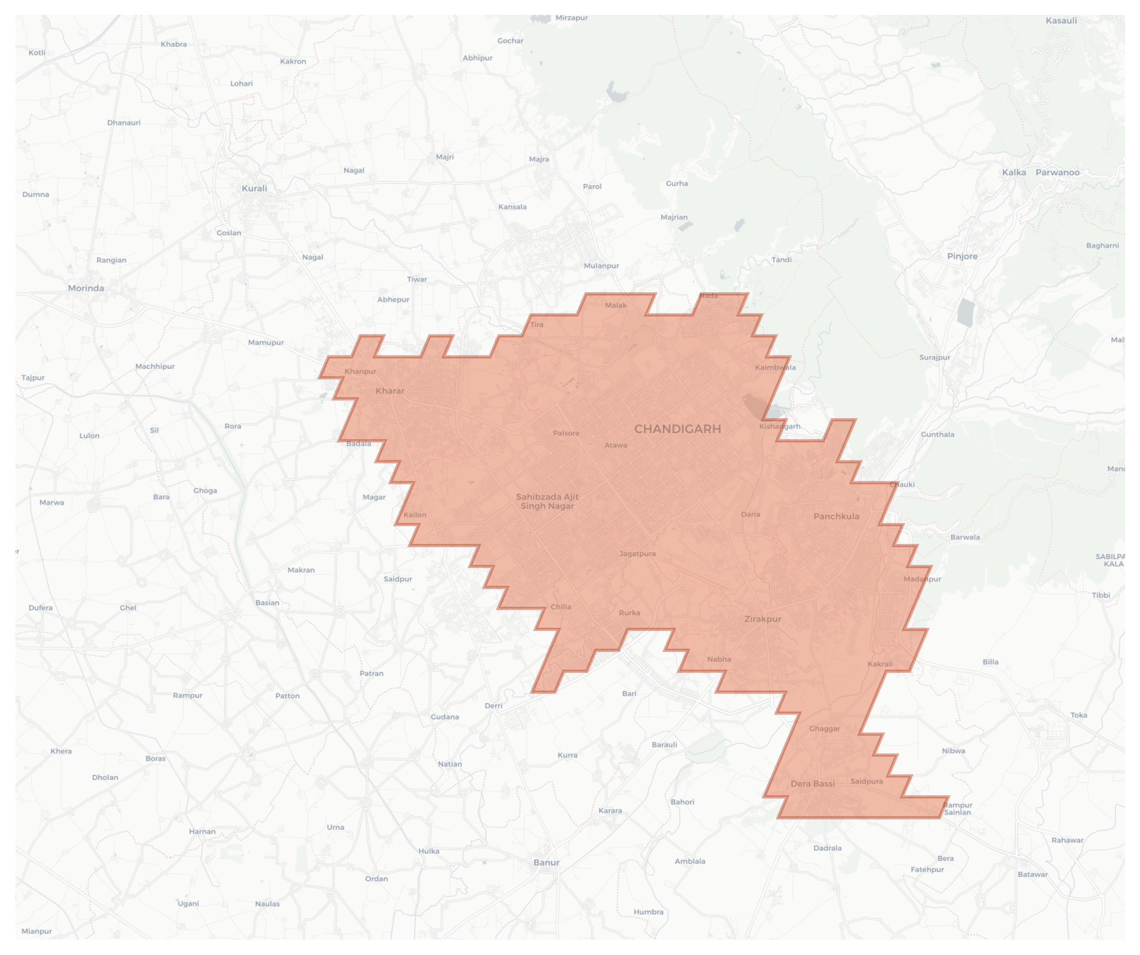 Chandigarh geographic map