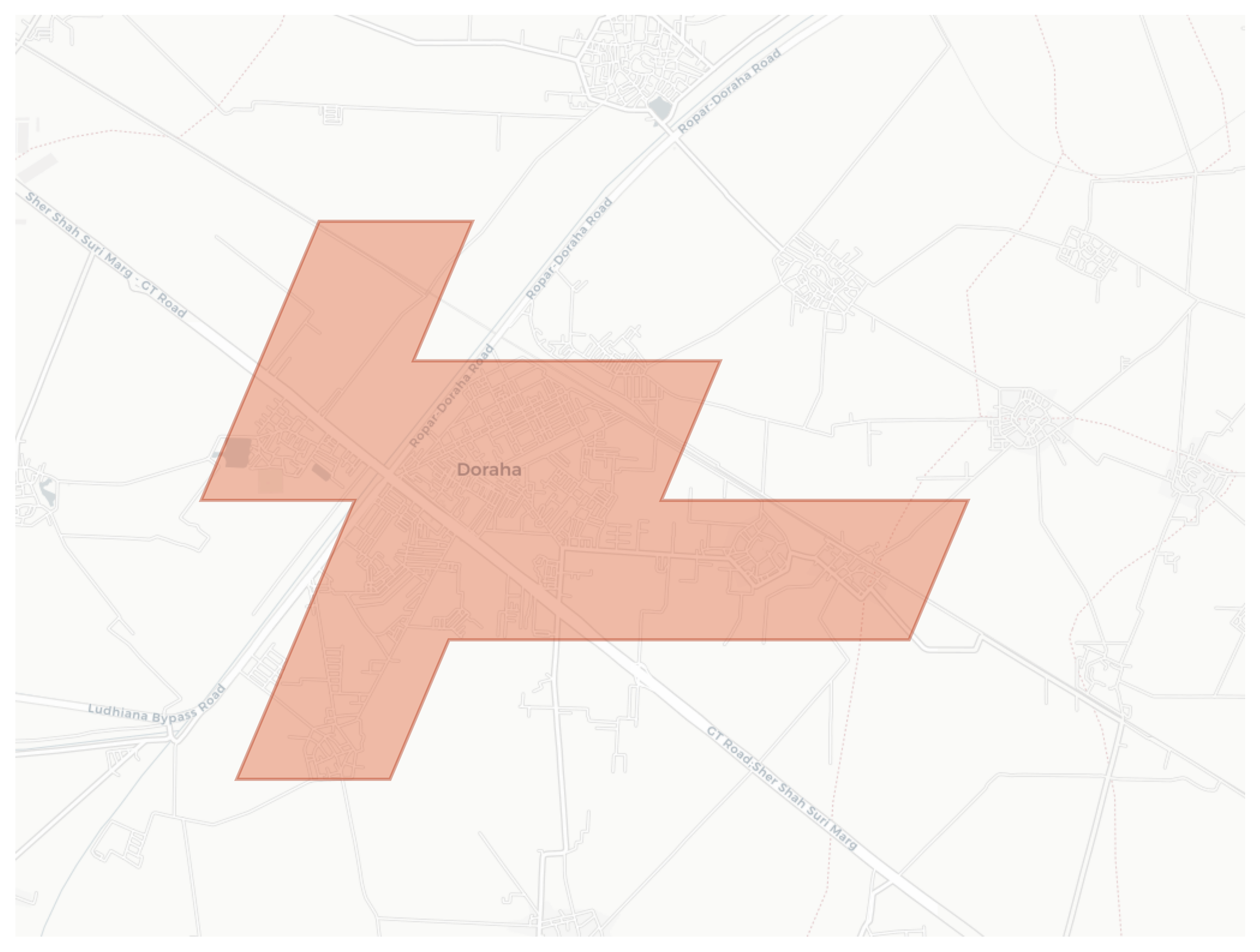 Doraha geographic map